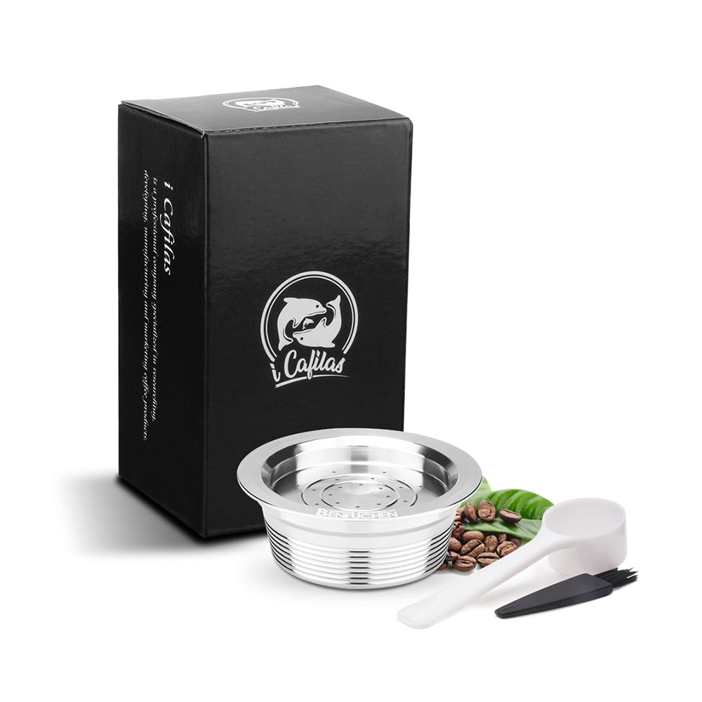 OWSOO Stainless Steel Jar,Filter Compatible With Lavazza A Reusable Coffee Compatible With Lavazza Jolie Espria Coffee Cup Filter Cup Filter Compatible Modoo A Modo Mio Stainless Steel Reusable