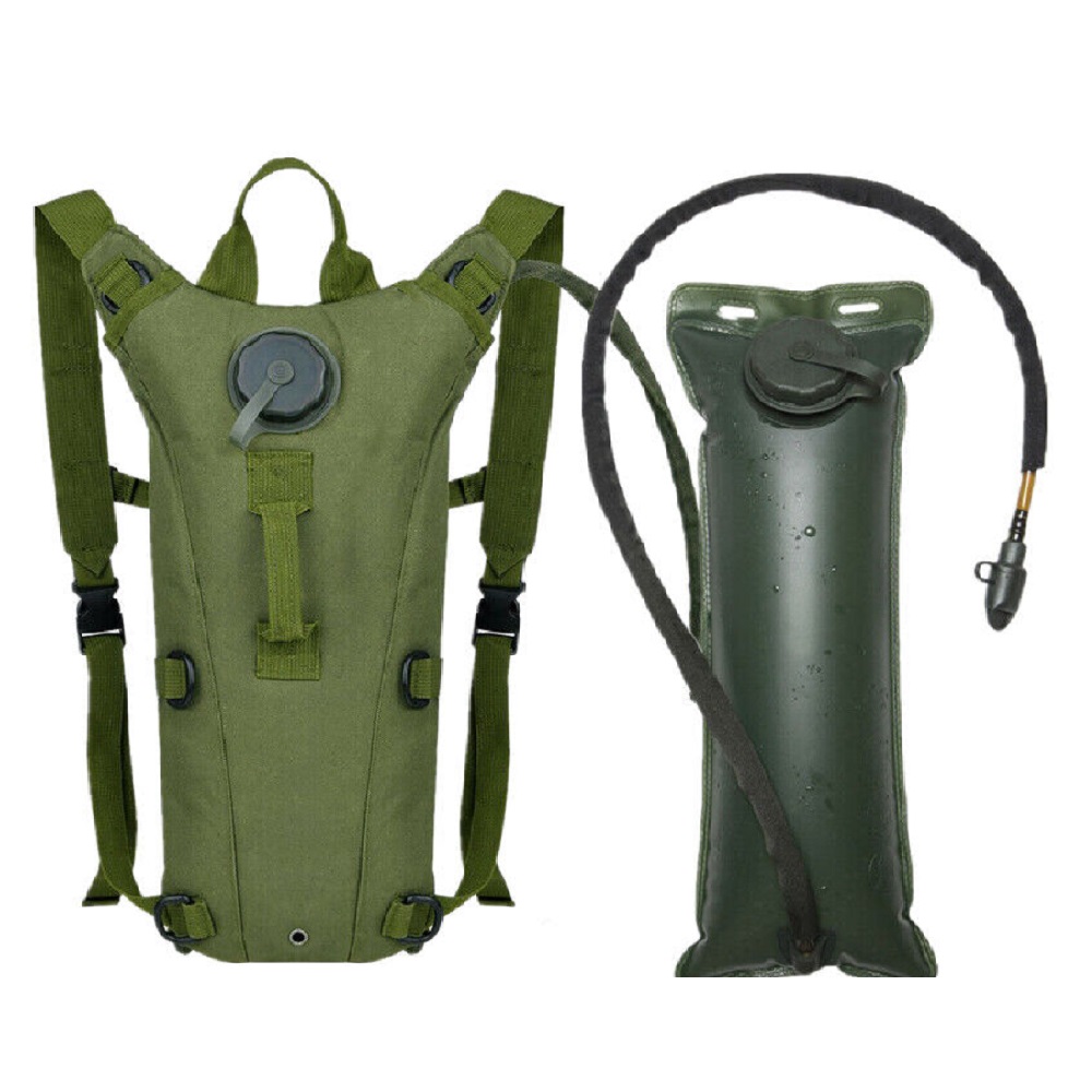 Water Bladder Hydration 3L Water Storage Bag with Green Color Backpack for Outdoor Cycling Hiking Camping