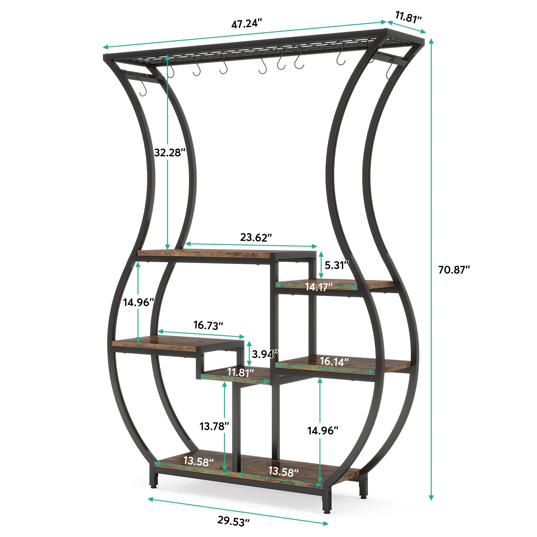 Tribesigns 6-Tier Plant Stand, 70.9