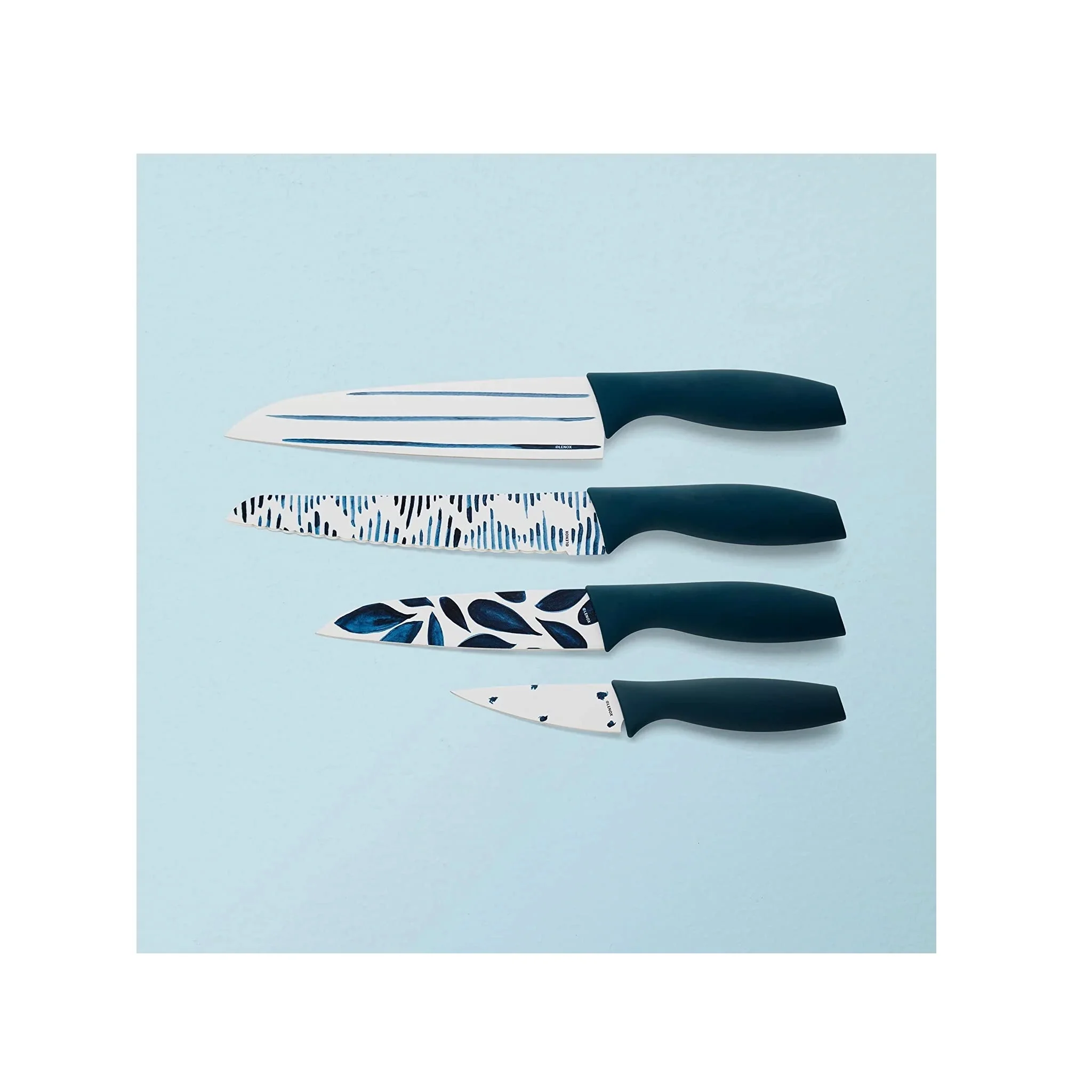 Lenox Blue Bay 4-Piece Set Printed Knives