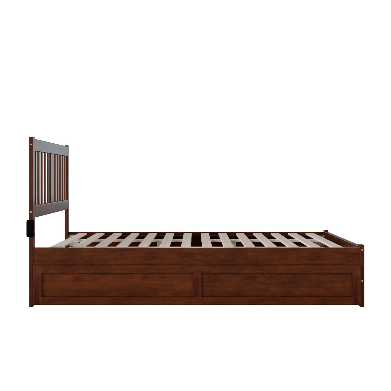AFI Tahoe Wood Queen Bed with Footboard/Twin XL Trundle in Walnut