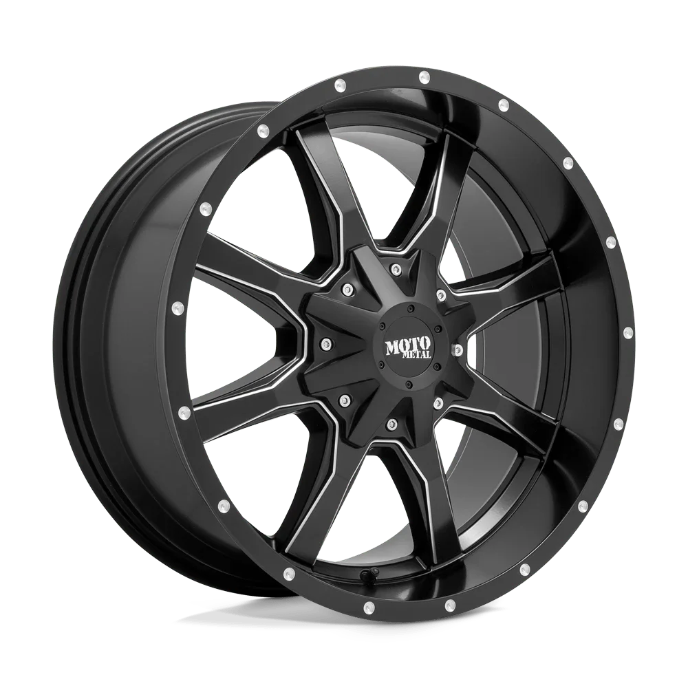 Moto Metal Cast Aluminum Rim MO970 20X12 6X135/5.5 SG-BLK-MILL -44MM, MO97021267944N