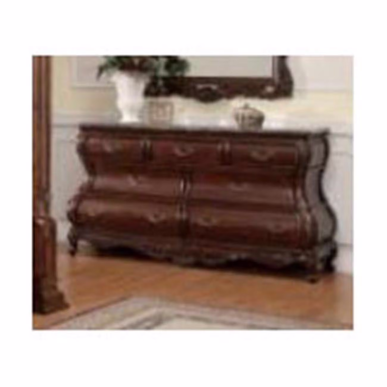 MYCO Furniture  CA7737DR Calidonian Cherry Marble Dresser