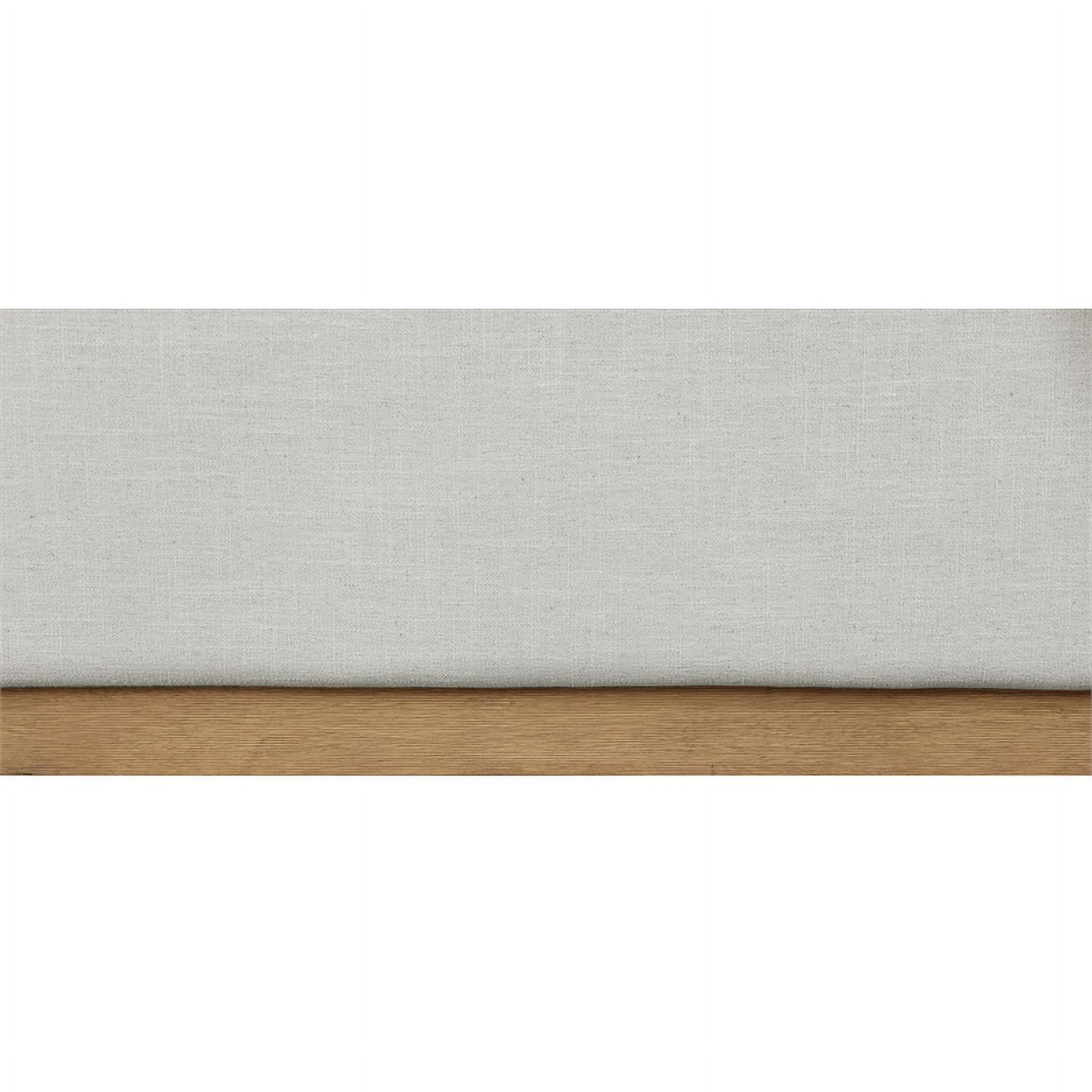 Meridian Furniture Alfie Cream Linen Textured Fabric King Bed