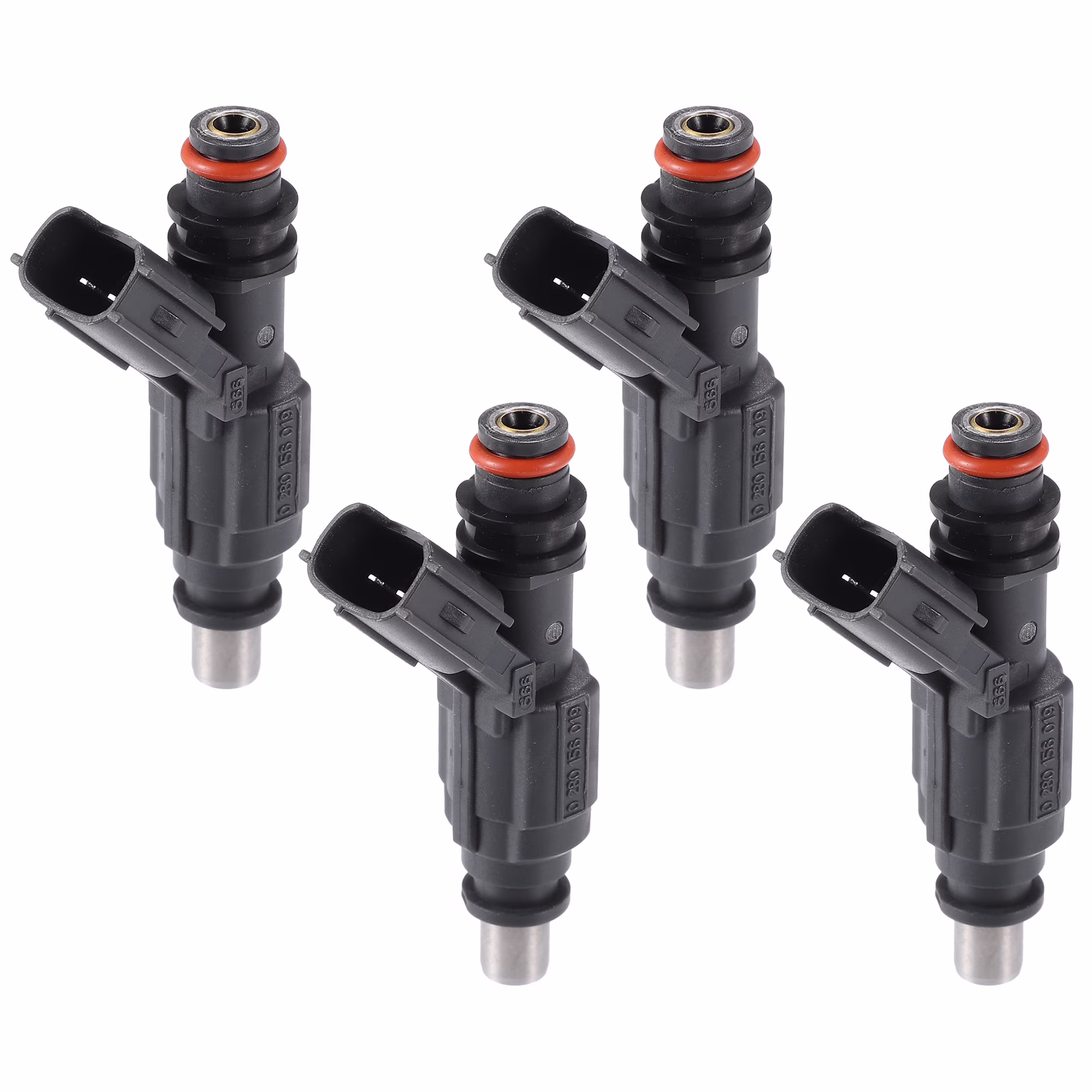 4pcs Car Fuel Injector Nozzle Replacement for Toyota Corolla ZZE150 ZZT250 CDE120 23250-0D030 Gray