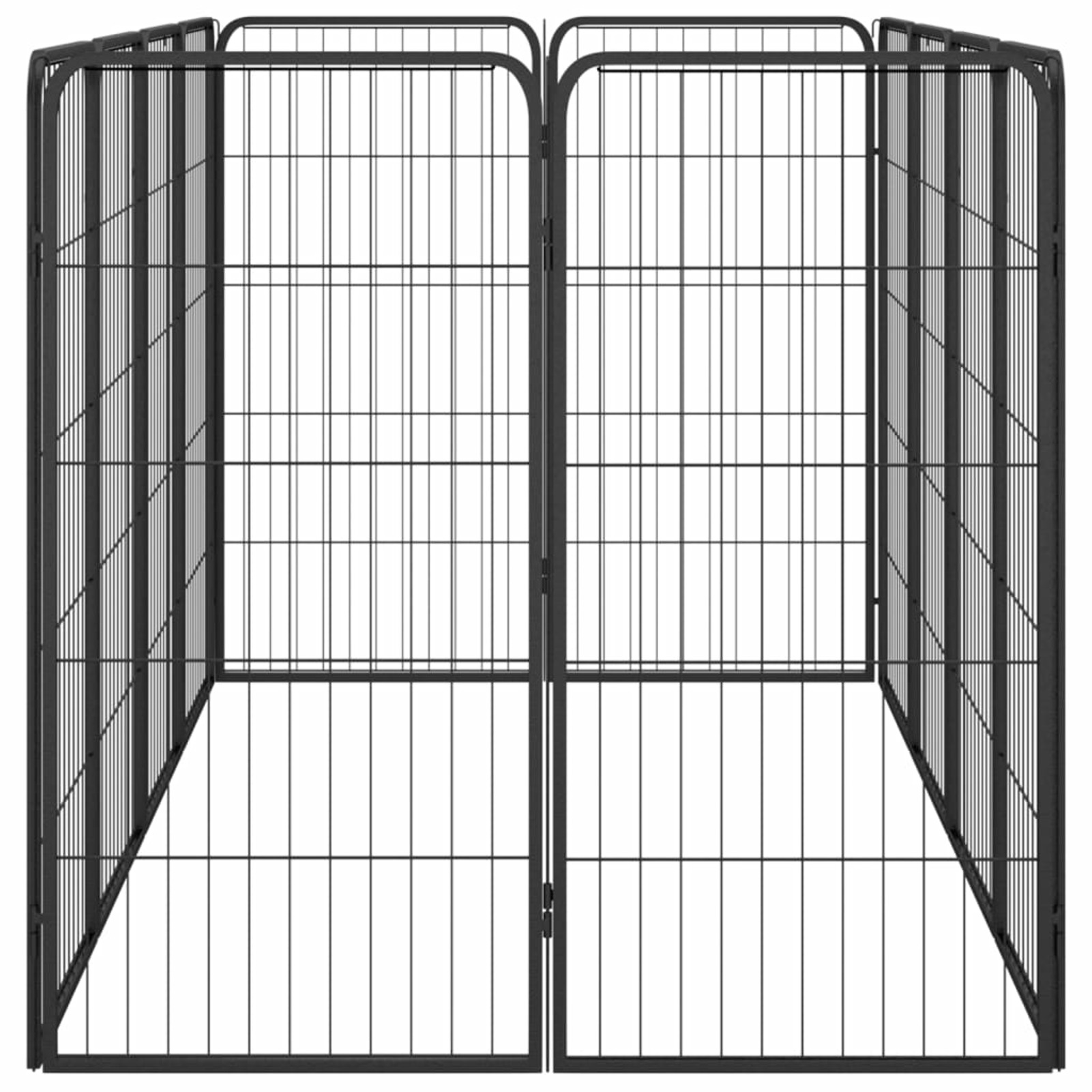 Htovila 12-Panel Dog Playpen Black 19.7