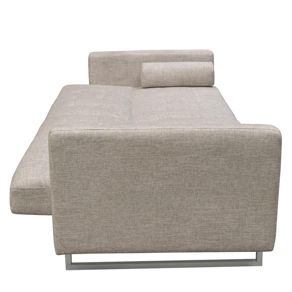 Nova Lifestyle Opus Convertible Tufted Sofa in Barley Fabric