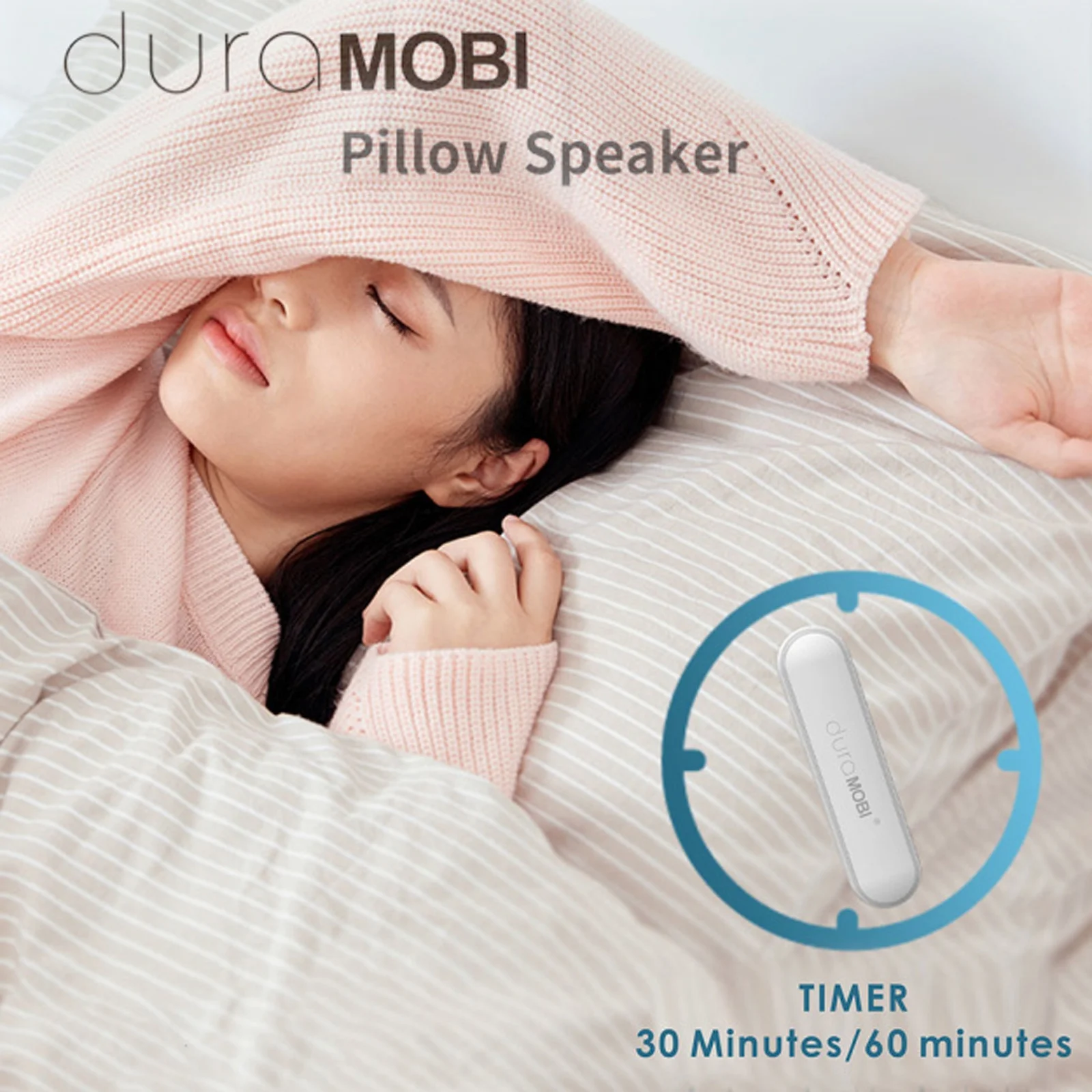 dura MOBI C807 Bone Conduction Speaker Sleeping Pillow Speaker BT5.0 Mini Sound Box with Microphone Timer TF Card Music Playback