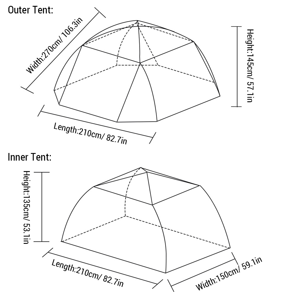 Spirastell Tents,Two Person Waterproof Windproof Two Layers QISUO Cousopo SIUKE BUZHI