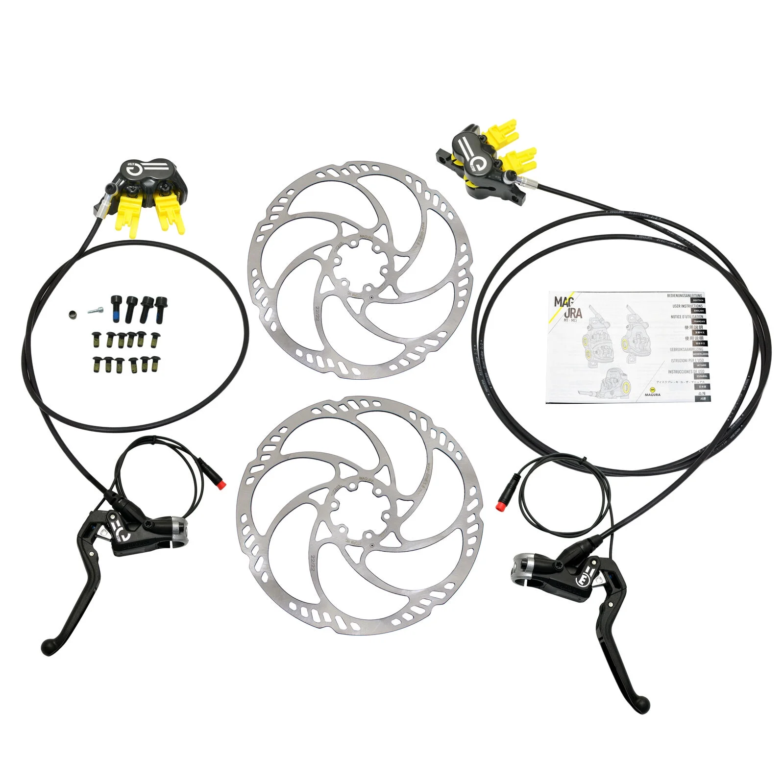 Magura MT5 eSTOP E-BIKE 4-Piston Hydraulic Disc Brake Set w/ 203 mm Rotors (F+R) #MG2747
