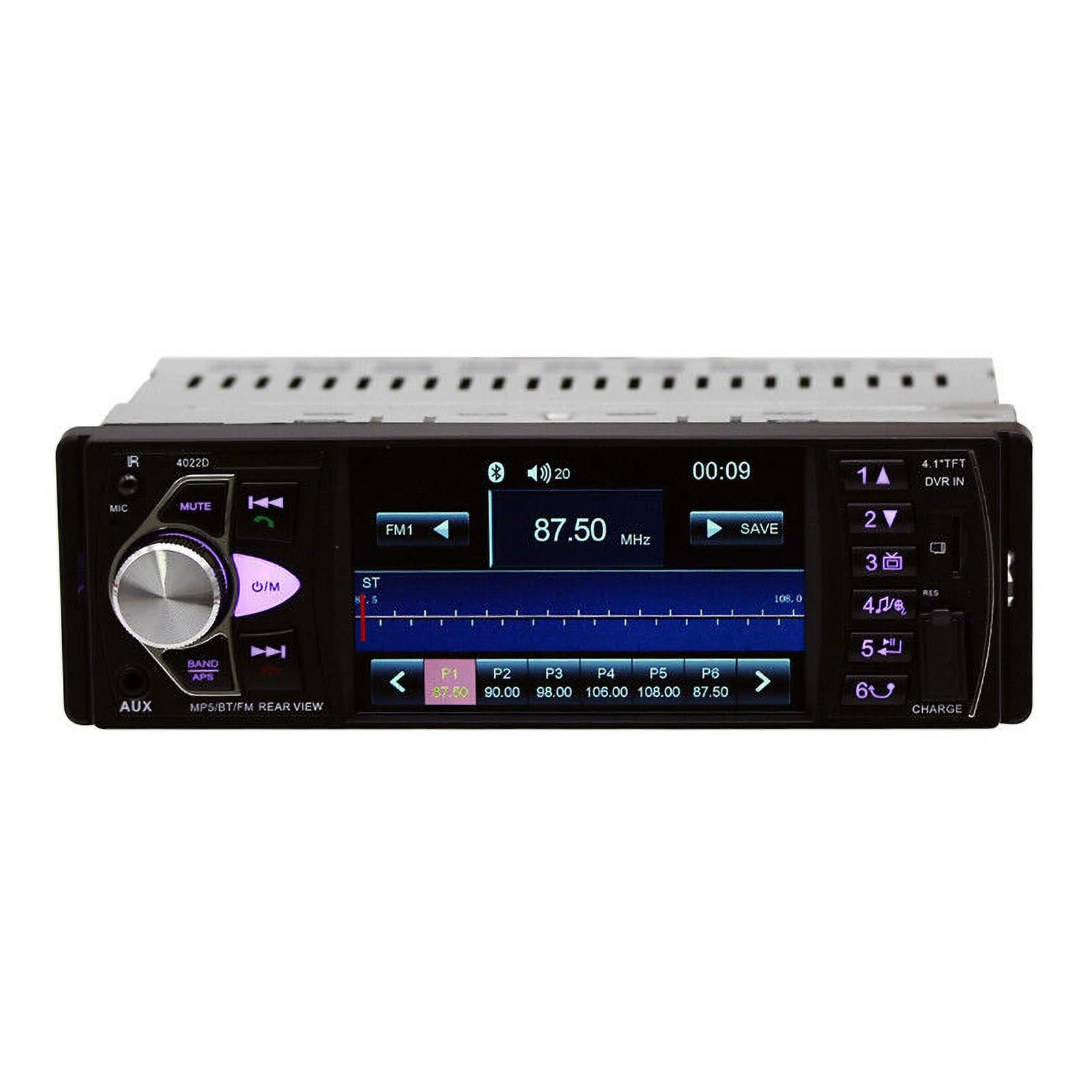 4.1 inch Car Radio Player FM Radio Music Display 1080P High Definition Display USB MP5 Player with Remote Control
