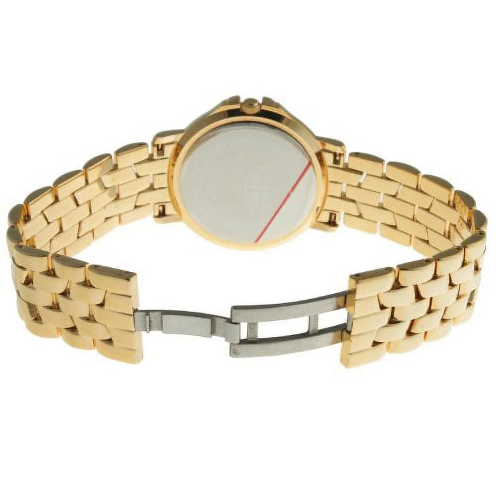 Swiss Edition Men's Luxury 23K Gold Plated Roman Numeral White Dial Dress Watch SE3818M