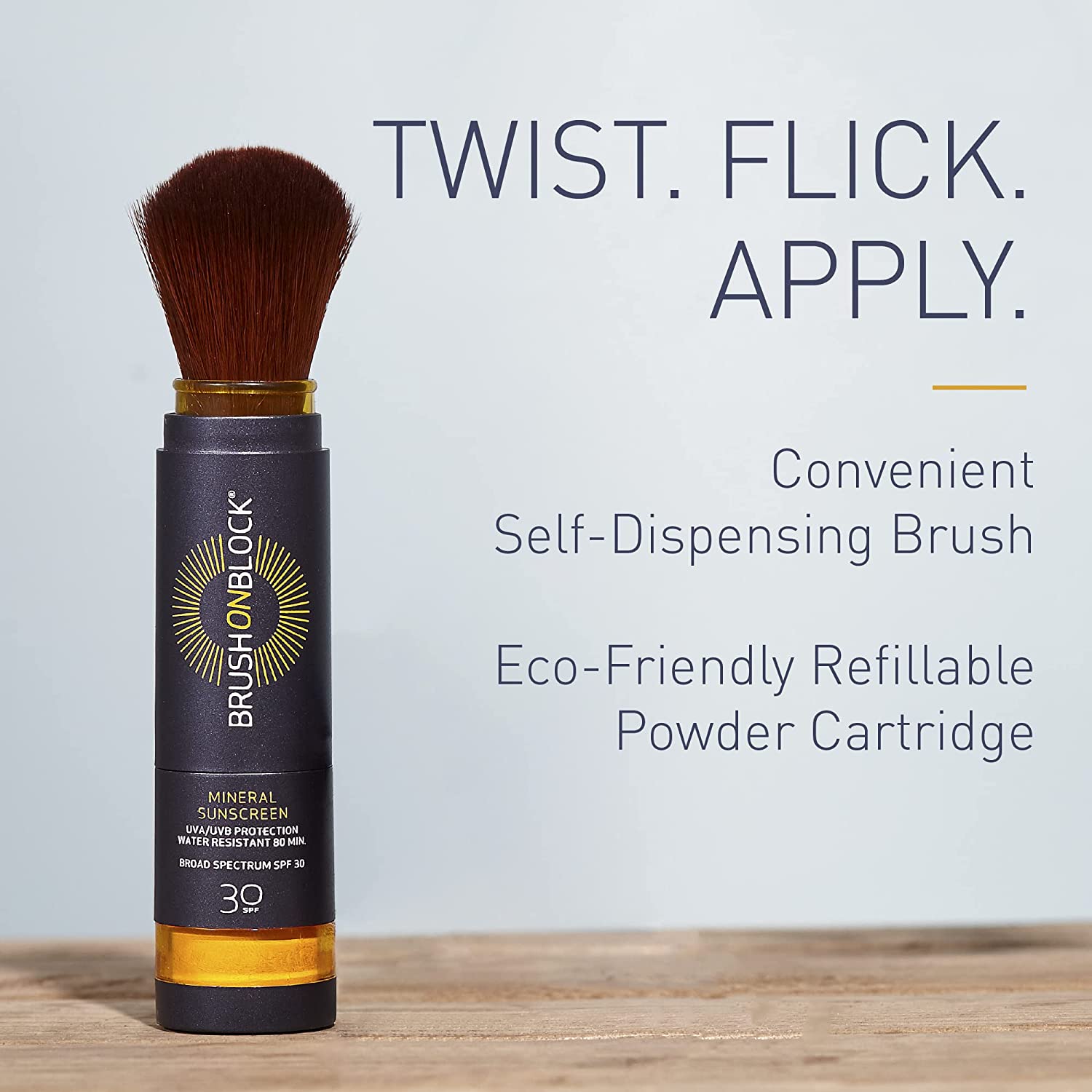 Brush on Block Mineral Sunscreen Powder, Broad Spectrum SPF30 2 Pack