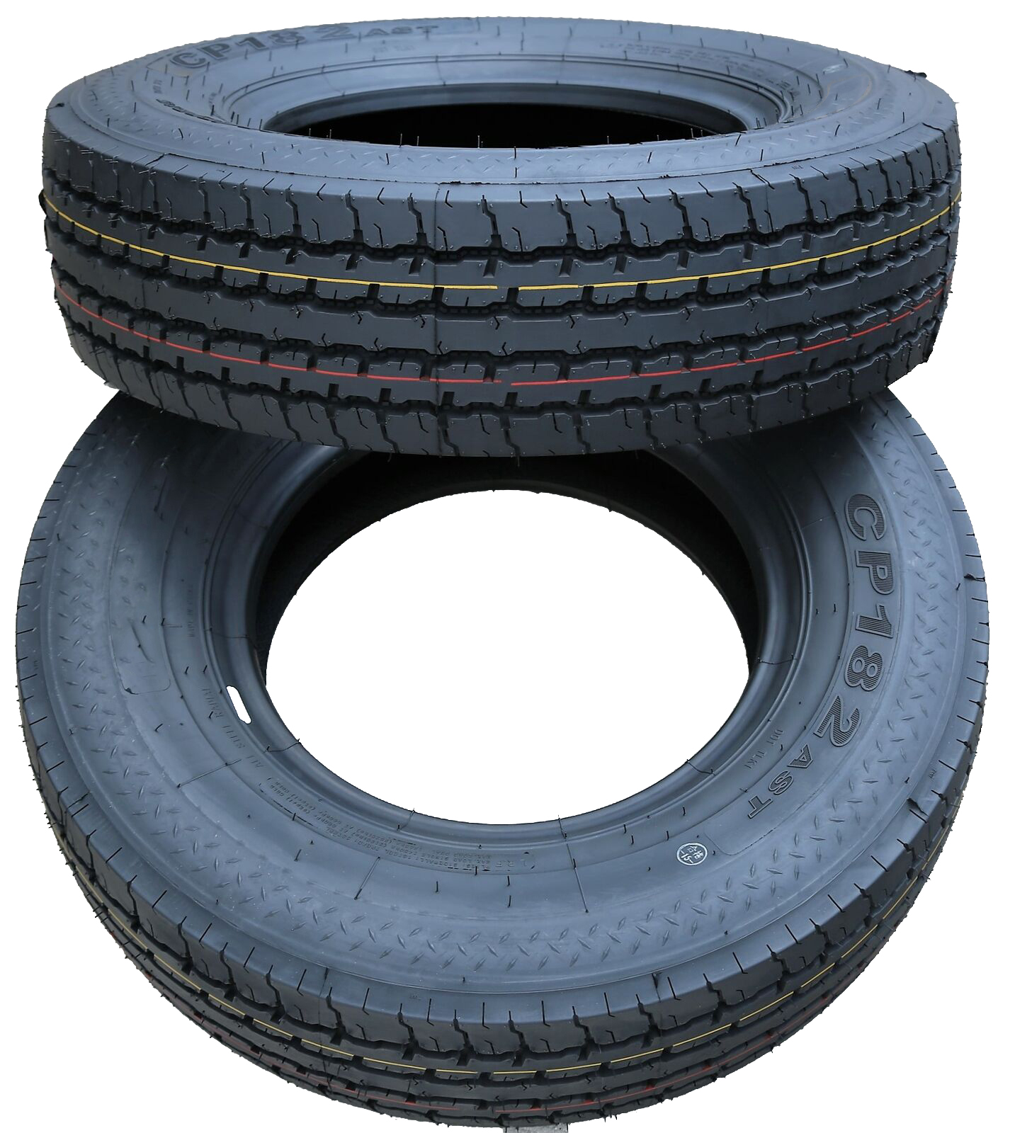 Set of 4 (FOUR) Haida All Steel ST Radial ST225/75R15 Load F (12 Ply) 121/117L Trailer Tire