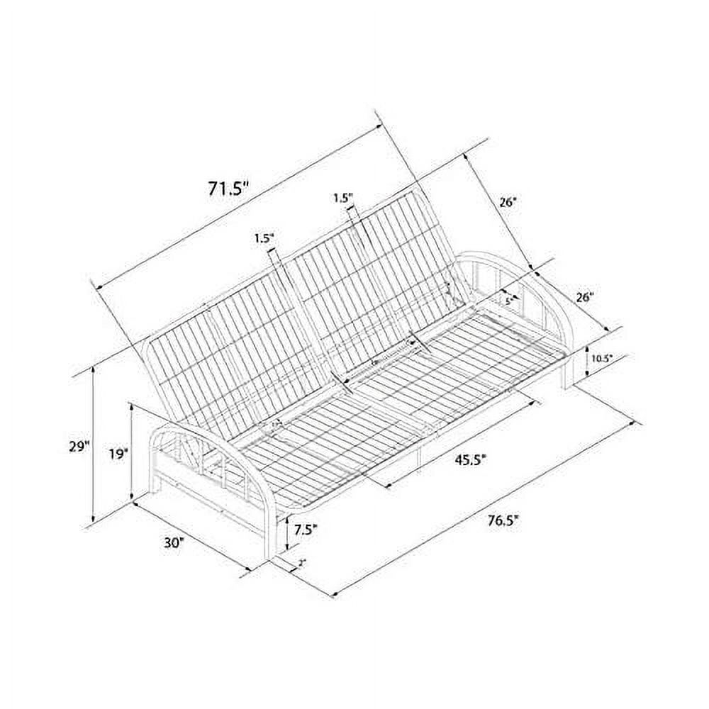 Futon Frame In Gunmetal Grey