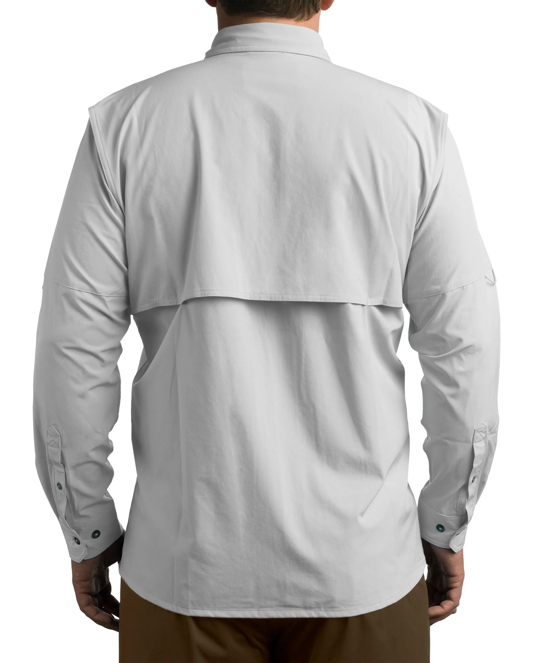 Whitewater Lightweight Moisture Wicking Long Sleeve Fishing Shirt with UPF 50 (Glacier Grey, XX-Large)