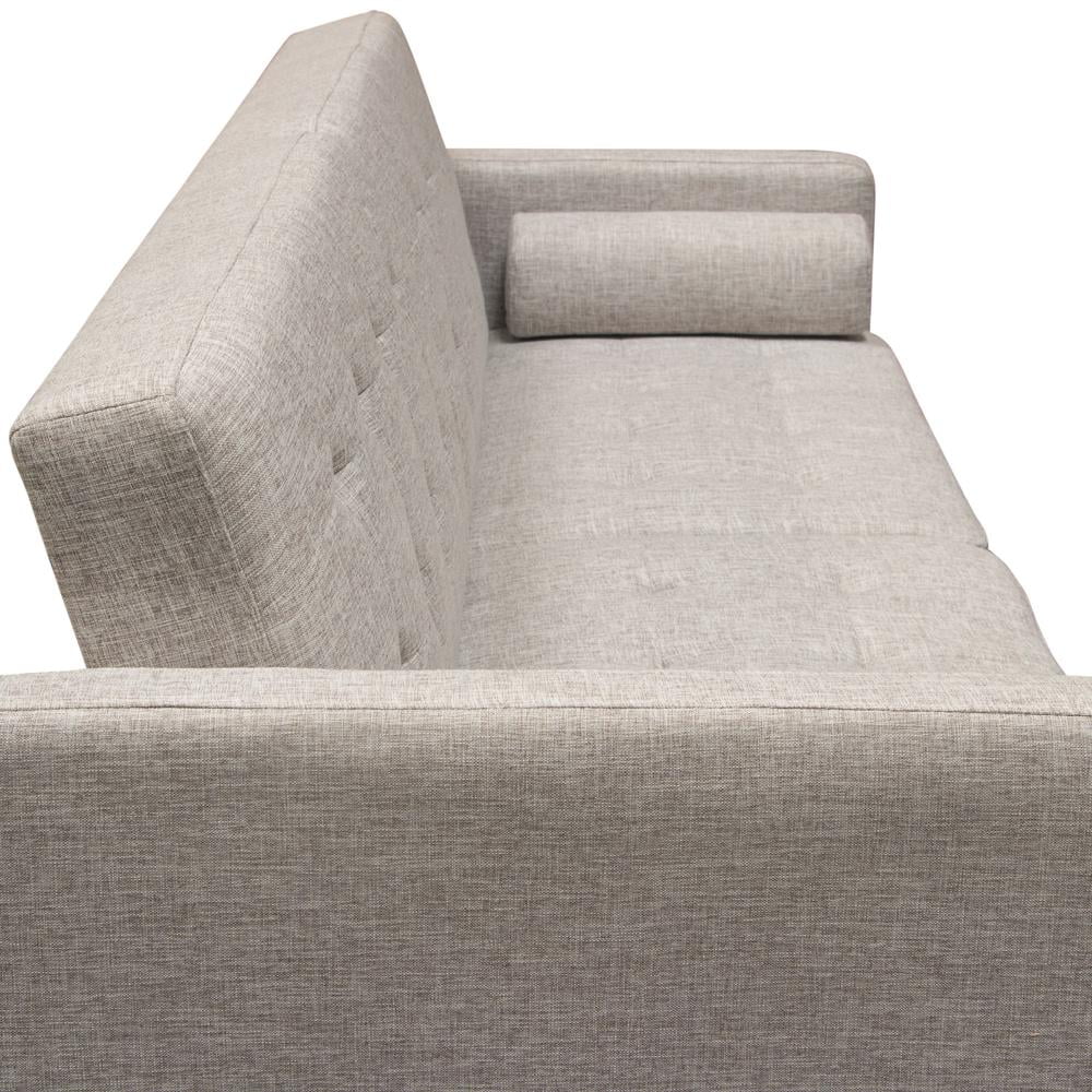 Nova Lifestyle Opus Convertible Tufted Sofa in Barley Fabric