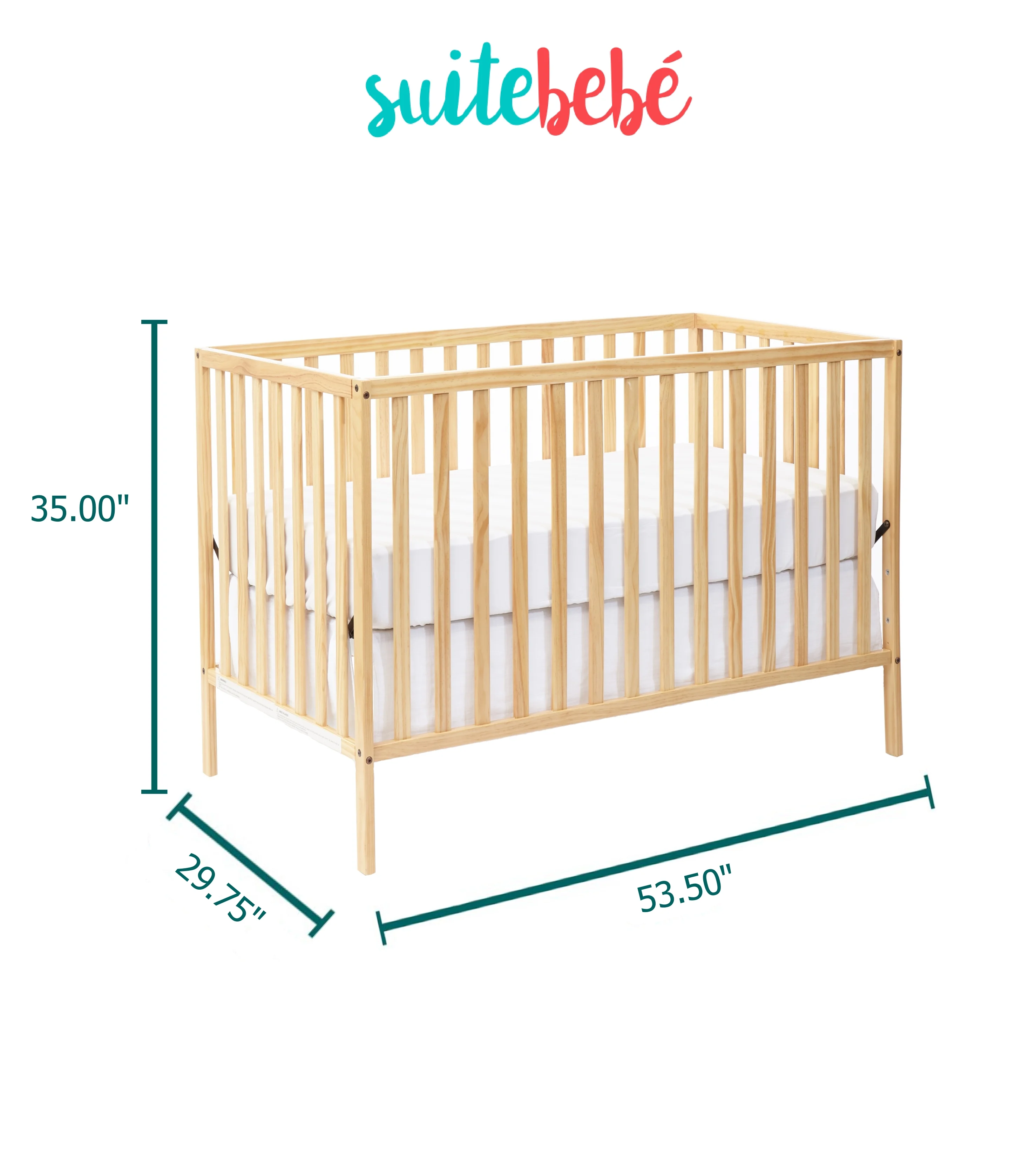 Suite Bebe  Palmer Island Crib, Natural