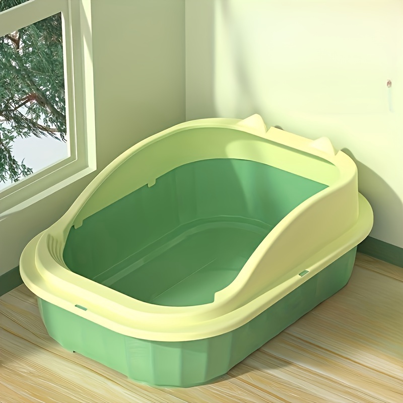 Large Semi-Enclosed Cat Litter Box - Anti-Splash and Easy to Clean