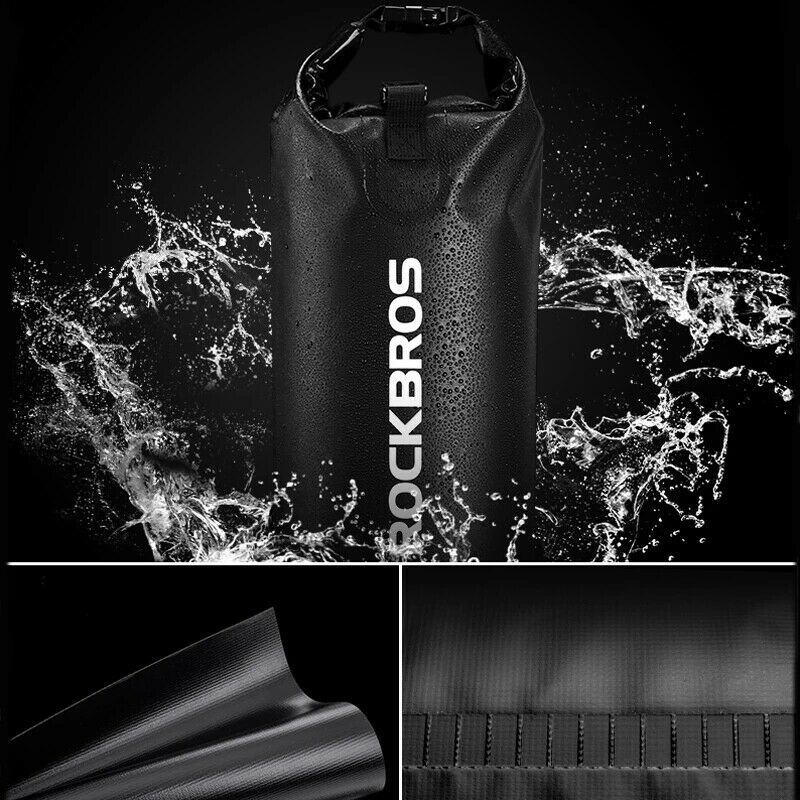 ROCKBROS 30 Dry Bag Backpack Waterproof Beach Bag with Carrying Straps Fishing Swimming Camping Camouflage