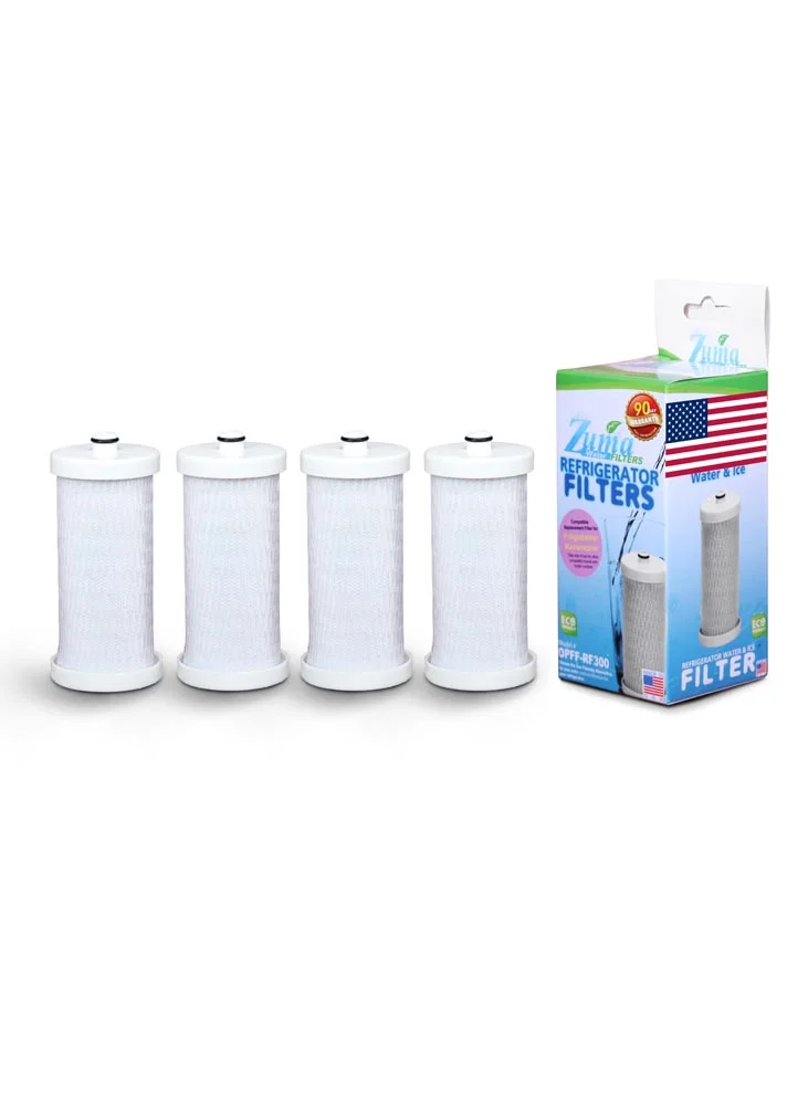 Zuma Filters™ Brand Refrigerator Water and Ice Filter compatible with FRS6HR5HW4 (4 Pack) OPFF-RF300