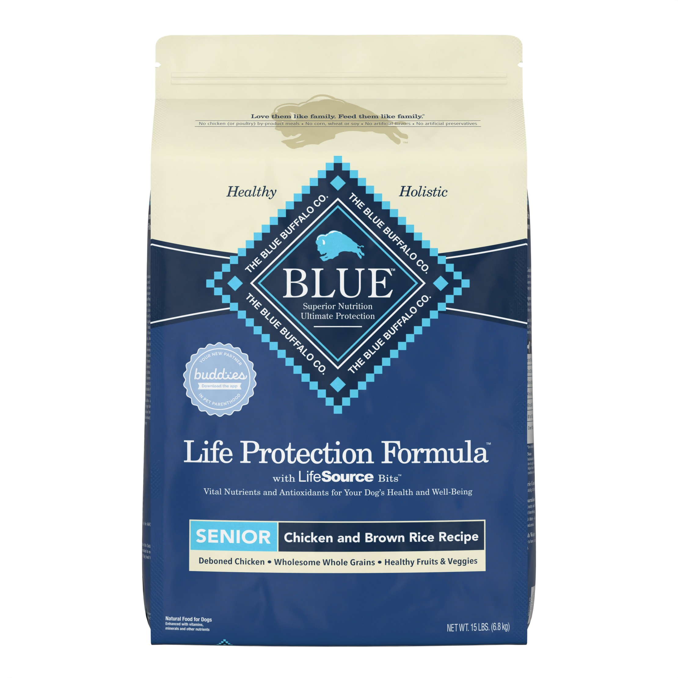 Life Protection Formula Natural Senior Dry Dog Food with Chicken and Brown Rice - 15lbs