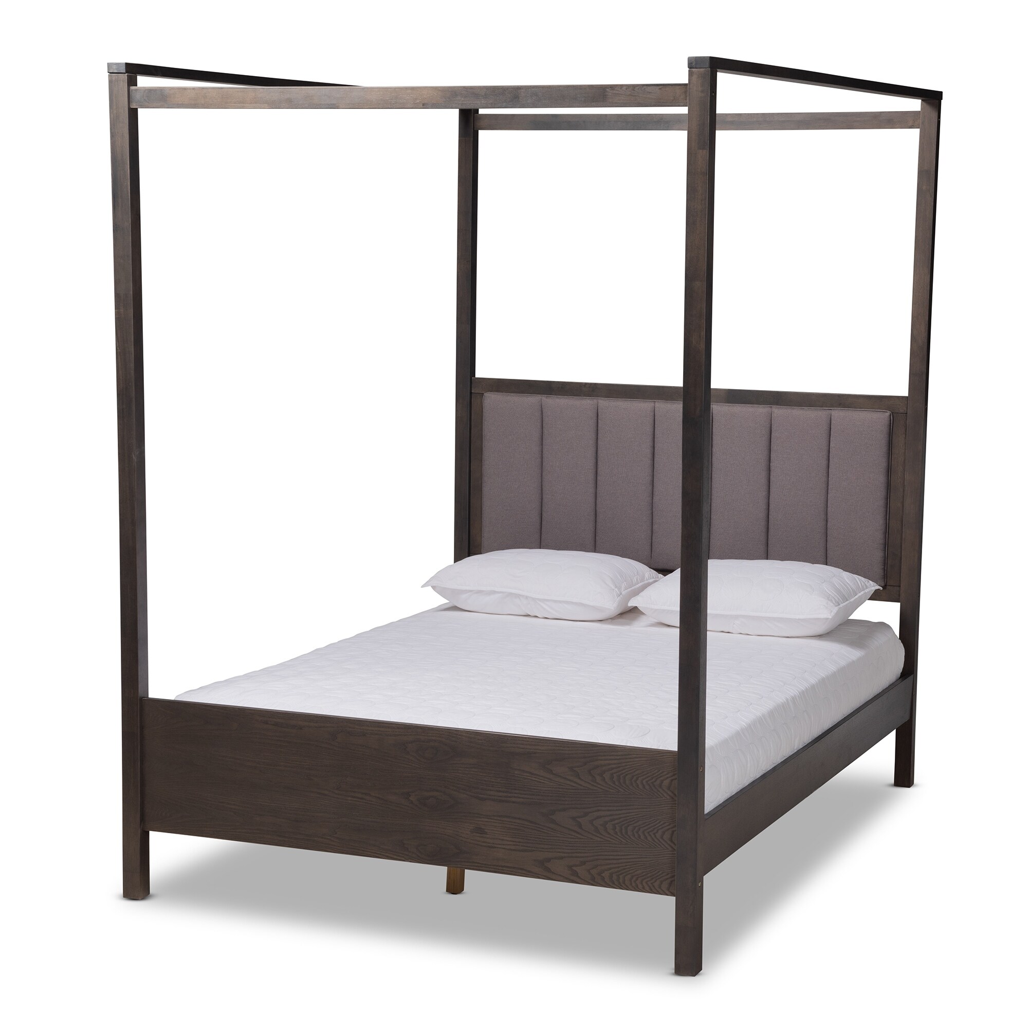 Baxton Studio Natasha Modern and Contemporary Platform Canopy Bed King