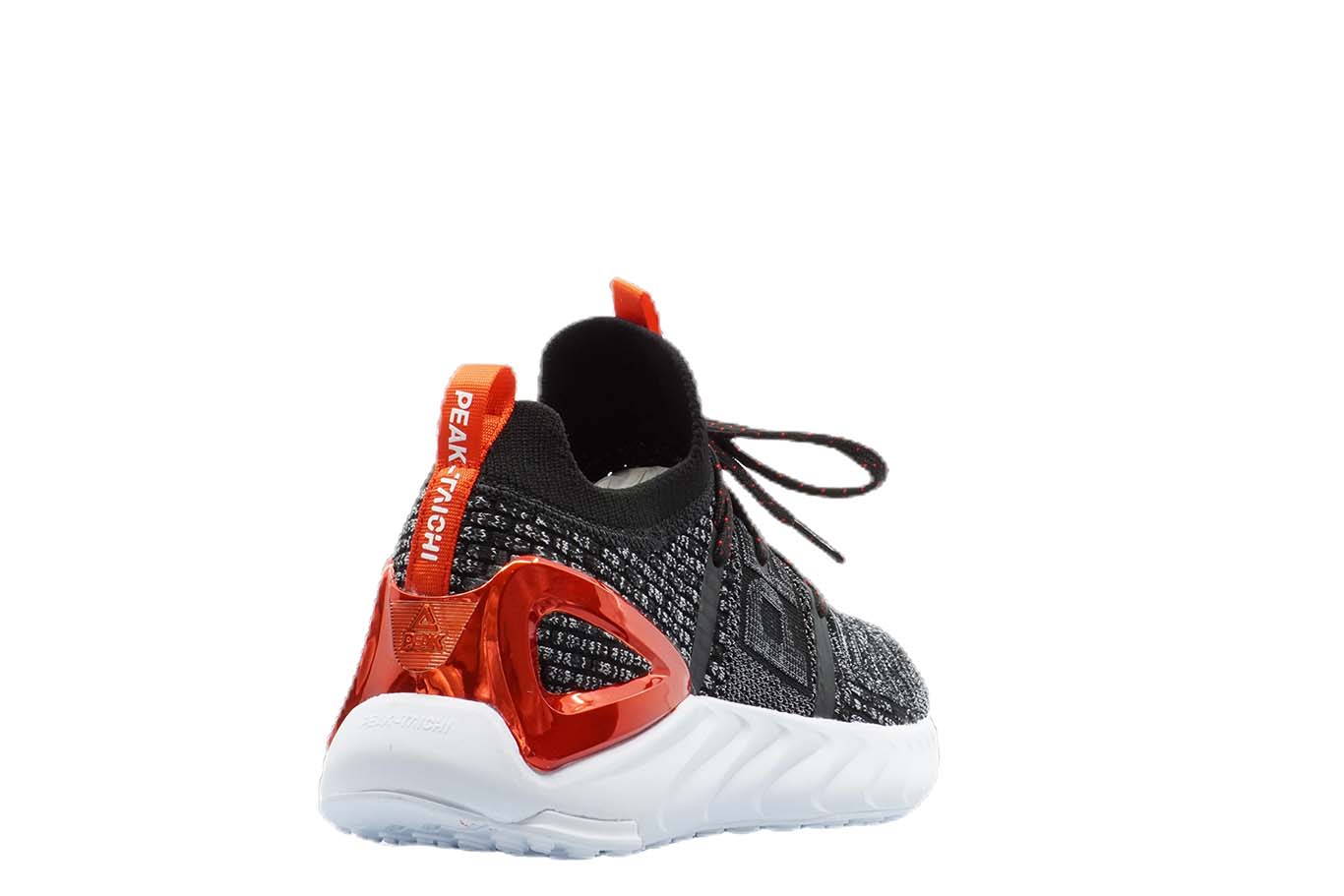 [E92577] Mens Peak Taichi 1.0 Plus Black Melange Grey Running Shoes - 7