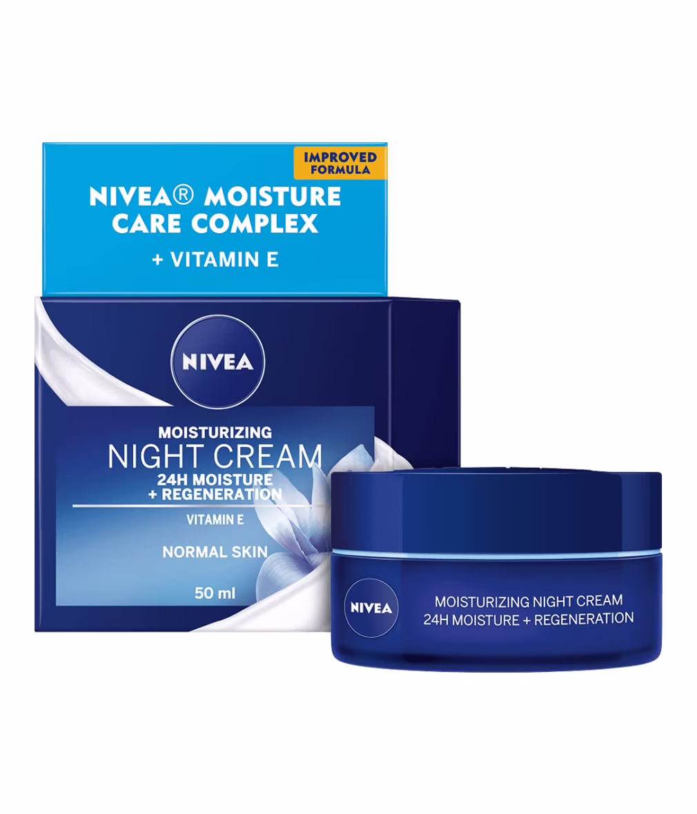 Nivea Aqua Effect Regenerating Night Cream For Normal & Combination Skin 50 Ml / 1.6 Fl Oz
