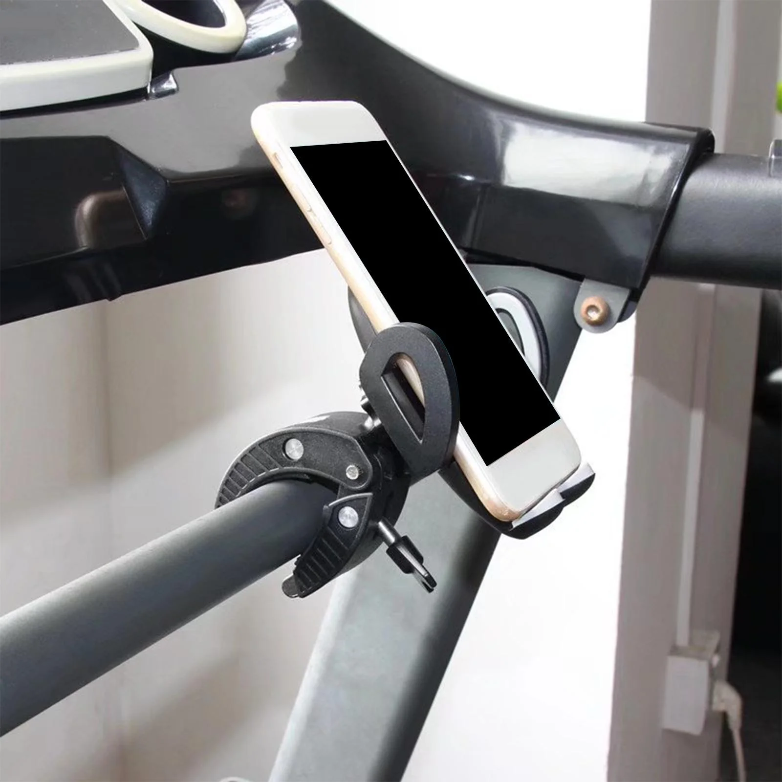Mount Phone Holder for Bike Cradle Stand Features 360 Rotation and Universal Clamp