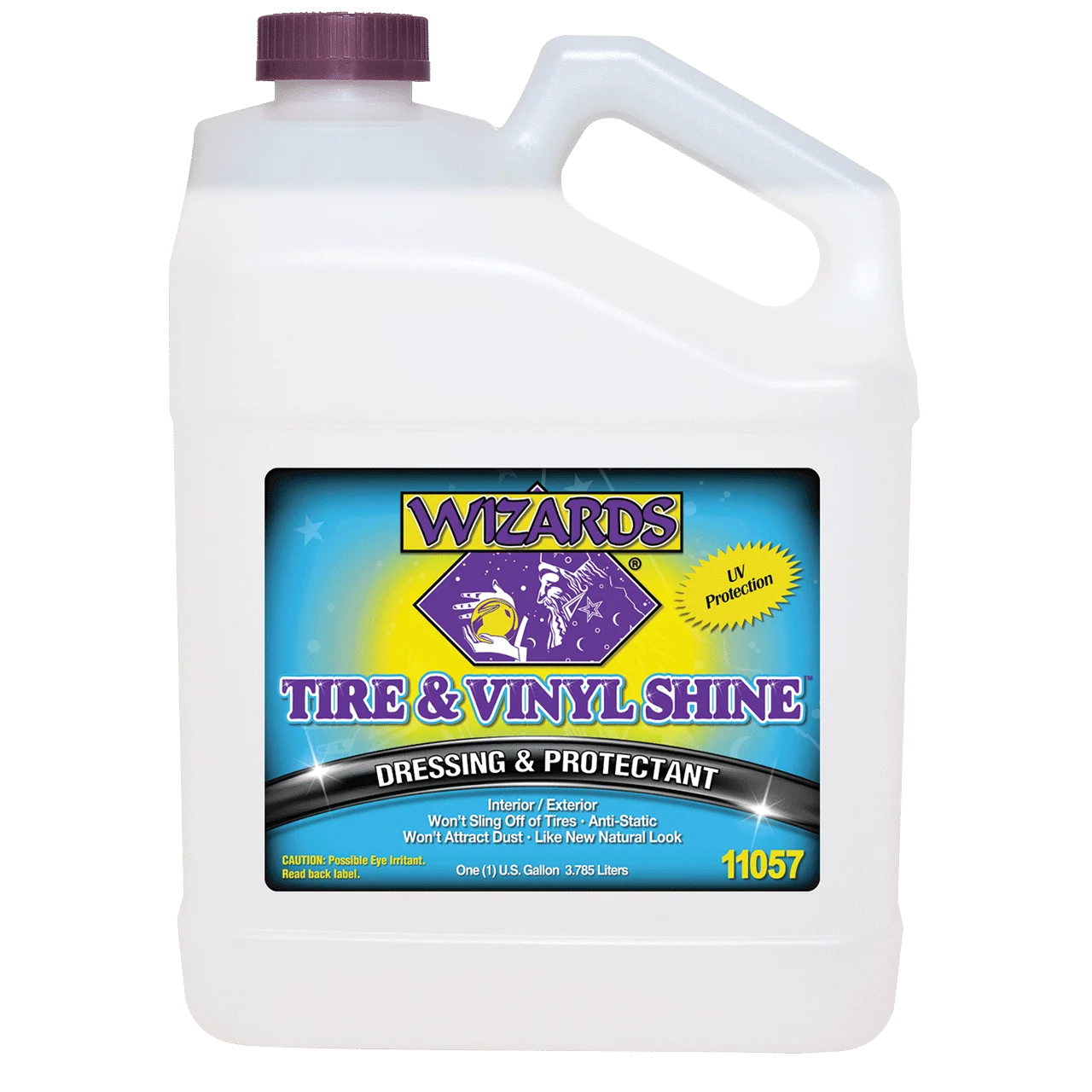 Wizards Tire and Wheel Vinyl Shine - Dressing and Protectant Spray - Professional Automotive Detailing Spray Bottle Refill - Cleans and Protects Tires, Wheels and Trim - 1 Gallon