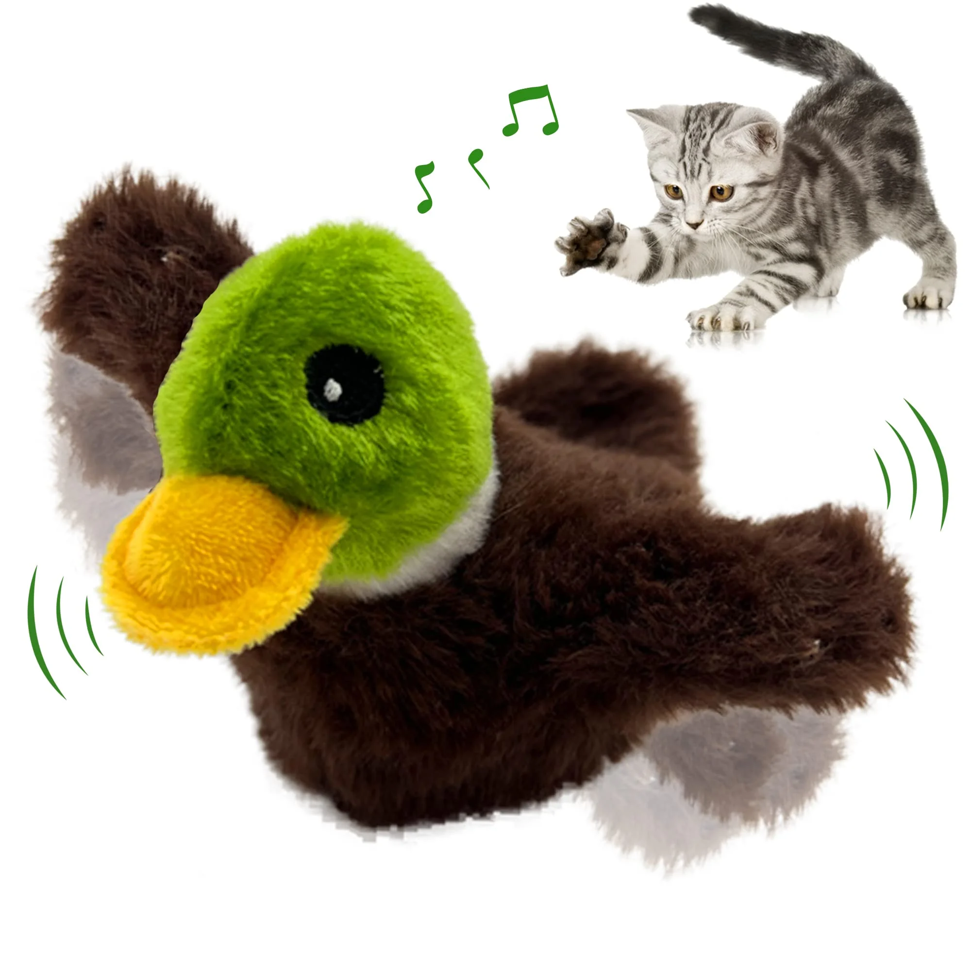 Petfuture Interactive cat duck toy for indoor cats