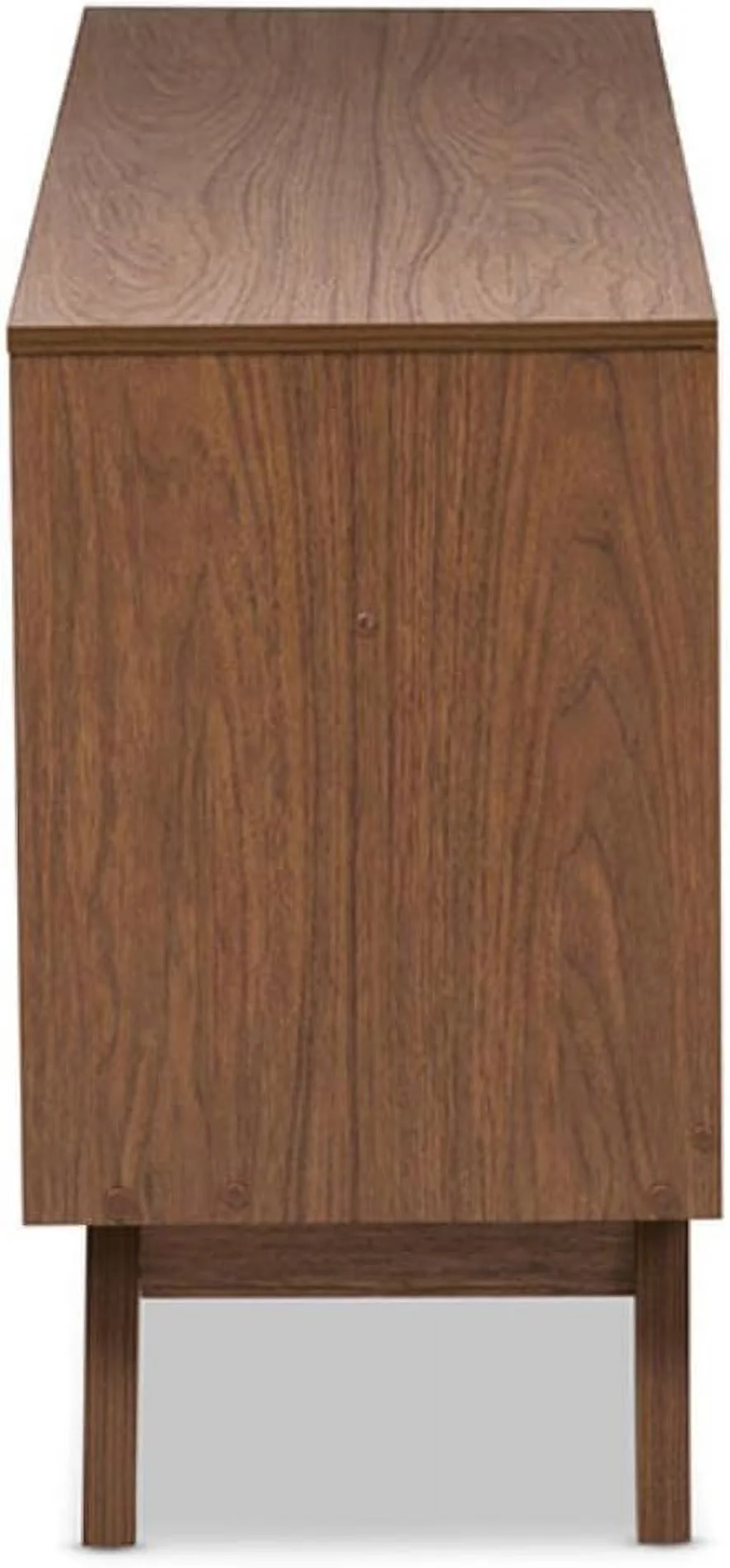 Hildon 6 Drawer Double Dresser In White And Walnut Brown