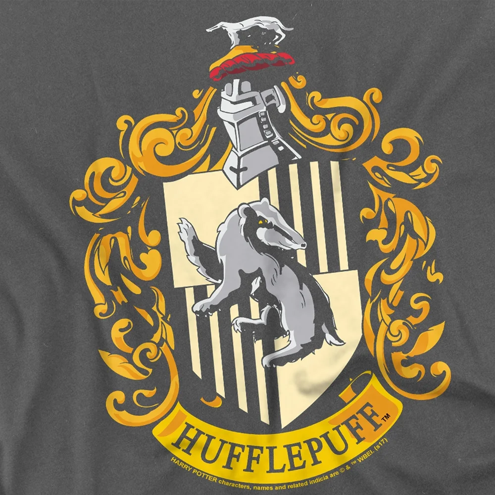 Harry Potter HP Hufflepuff Crest Women's Boxy Cropped T Shirt