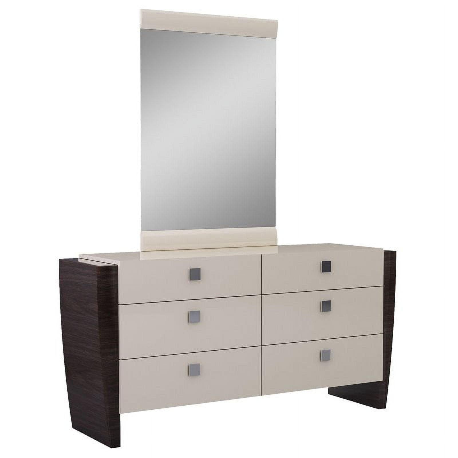 Titan Furnishings Sofia Modern Lacquer Wood Dresser in Twon-Tone Beige