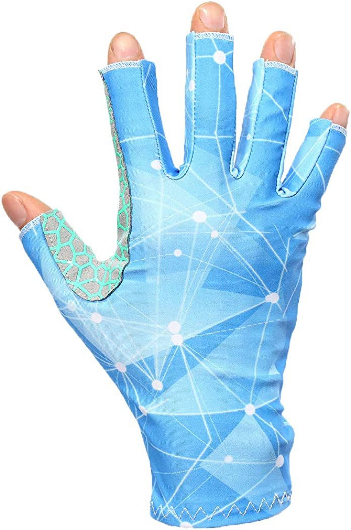 Fishing Gloves Fingerless Men Women UPF 50 Half Finger Sun Gloves for Cycling Hiking Trekking Fly Fishing Hunting Shooting Paddling Kayaking Rowing Sailing