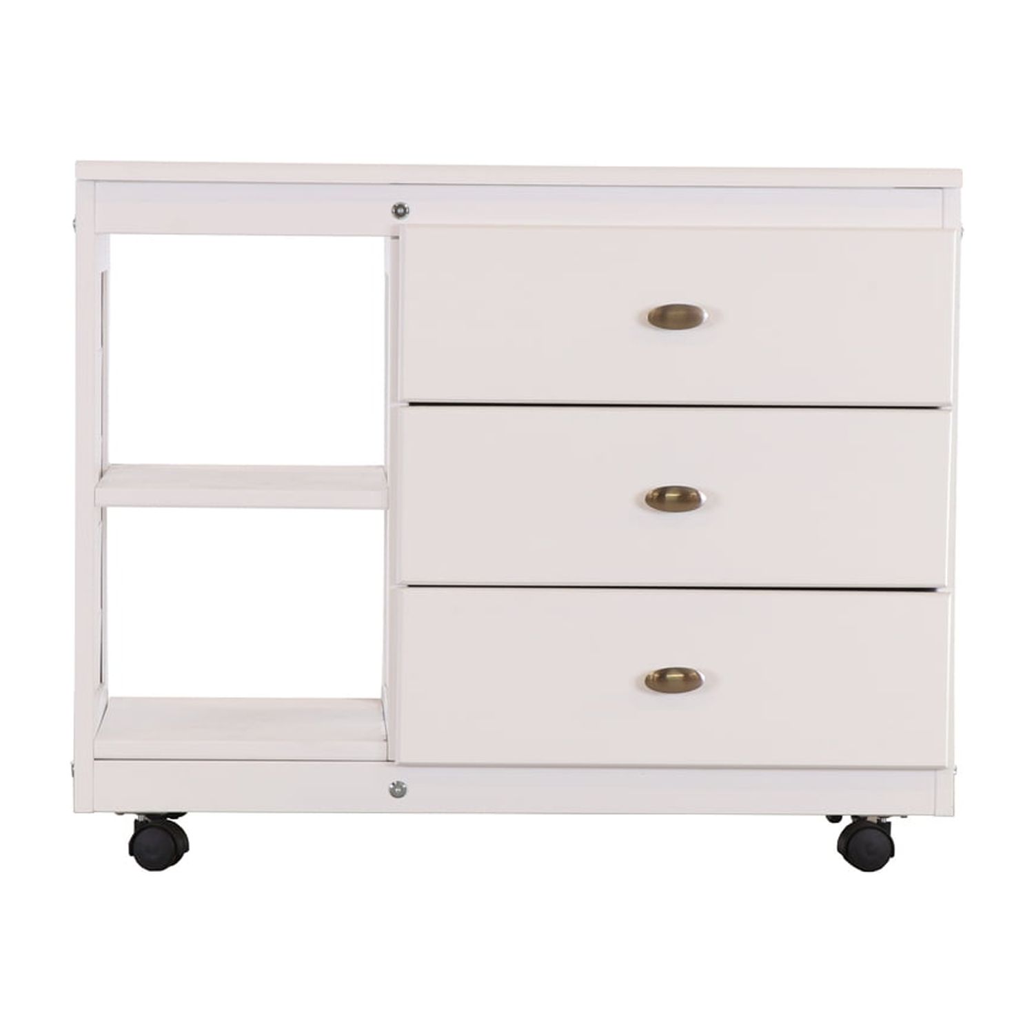 OS Home and Office Model 80204-2 Casual White Chest with Three Drawers