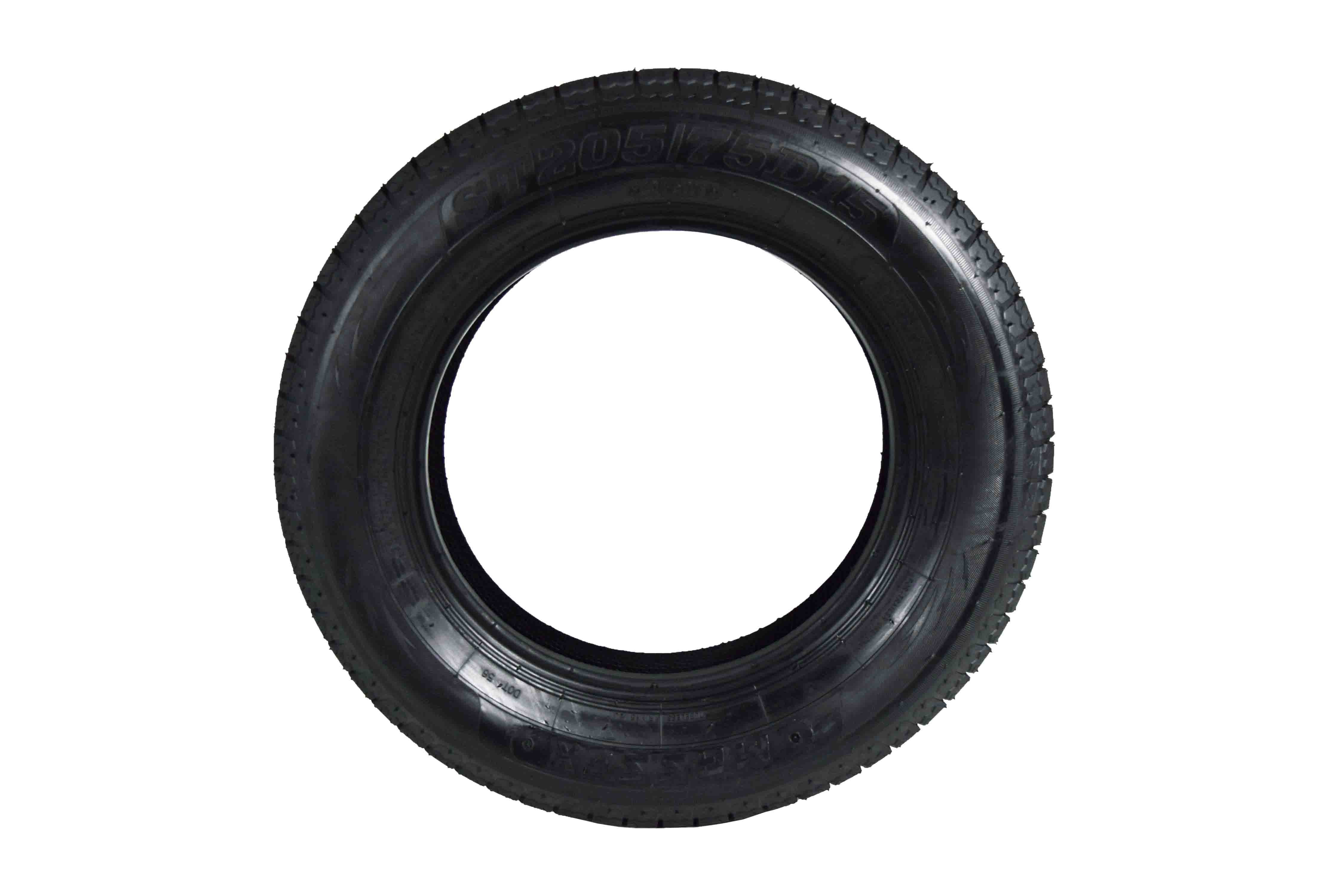 MASSFX 205/75-15 Front/Rear Tire - Bias 6 Ply Trailer Tire with Omni-Directional Tread ST205/75D15