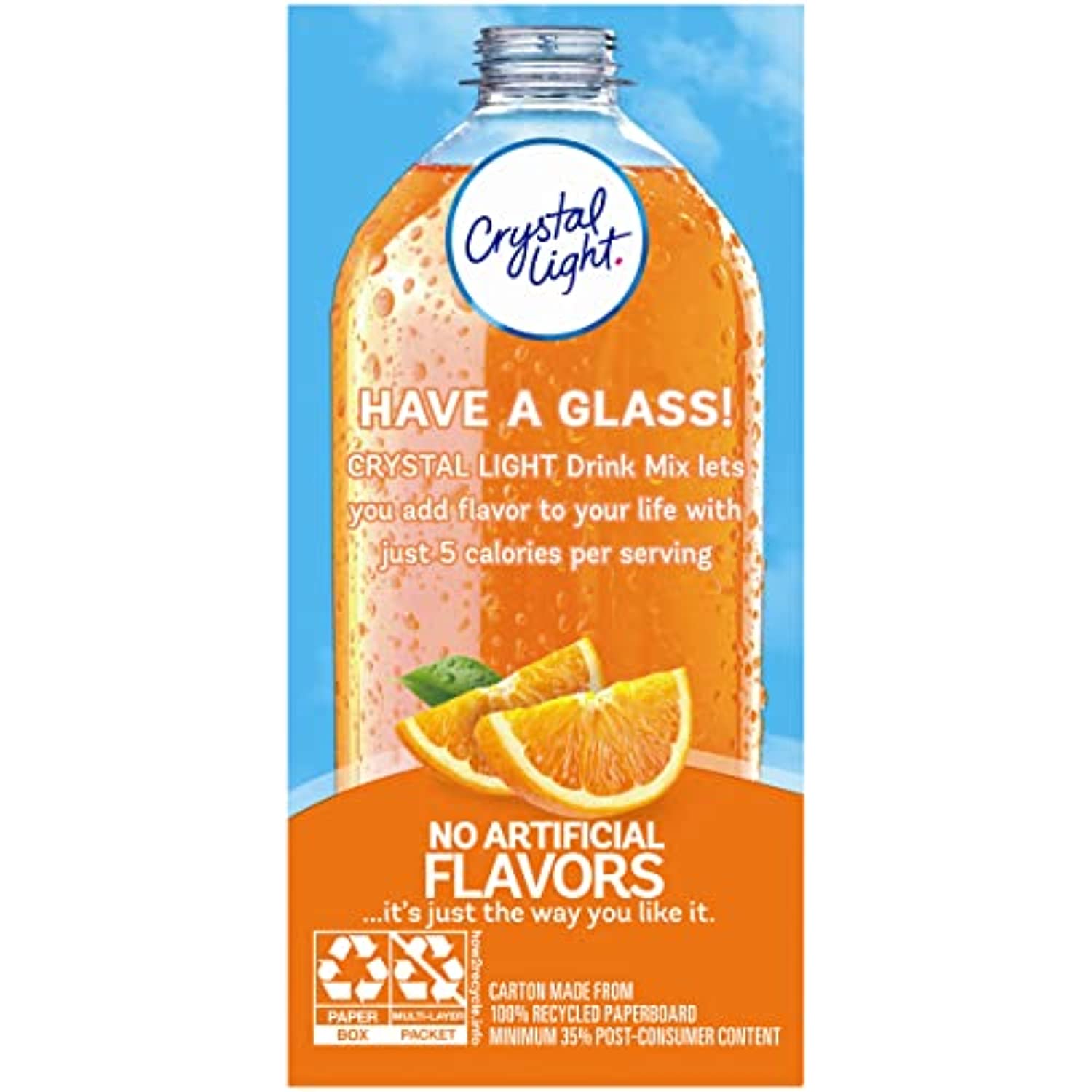 Crystal Light Sugar-Free Classic Orange On-The-Go Powdered Drink Mix 120 Count