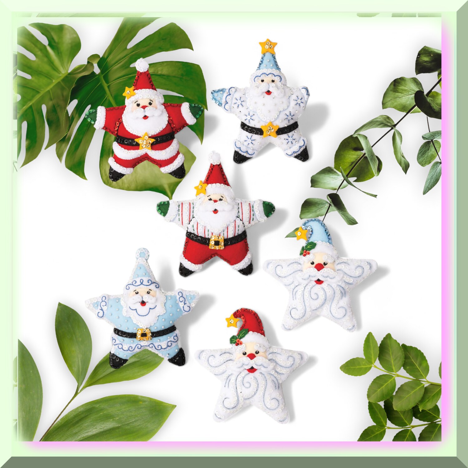 StarCraft Felt Applique Ornament Kit - DIY Arts & Crafts, 6-Piece Set, Perfect for The Show! #89574E