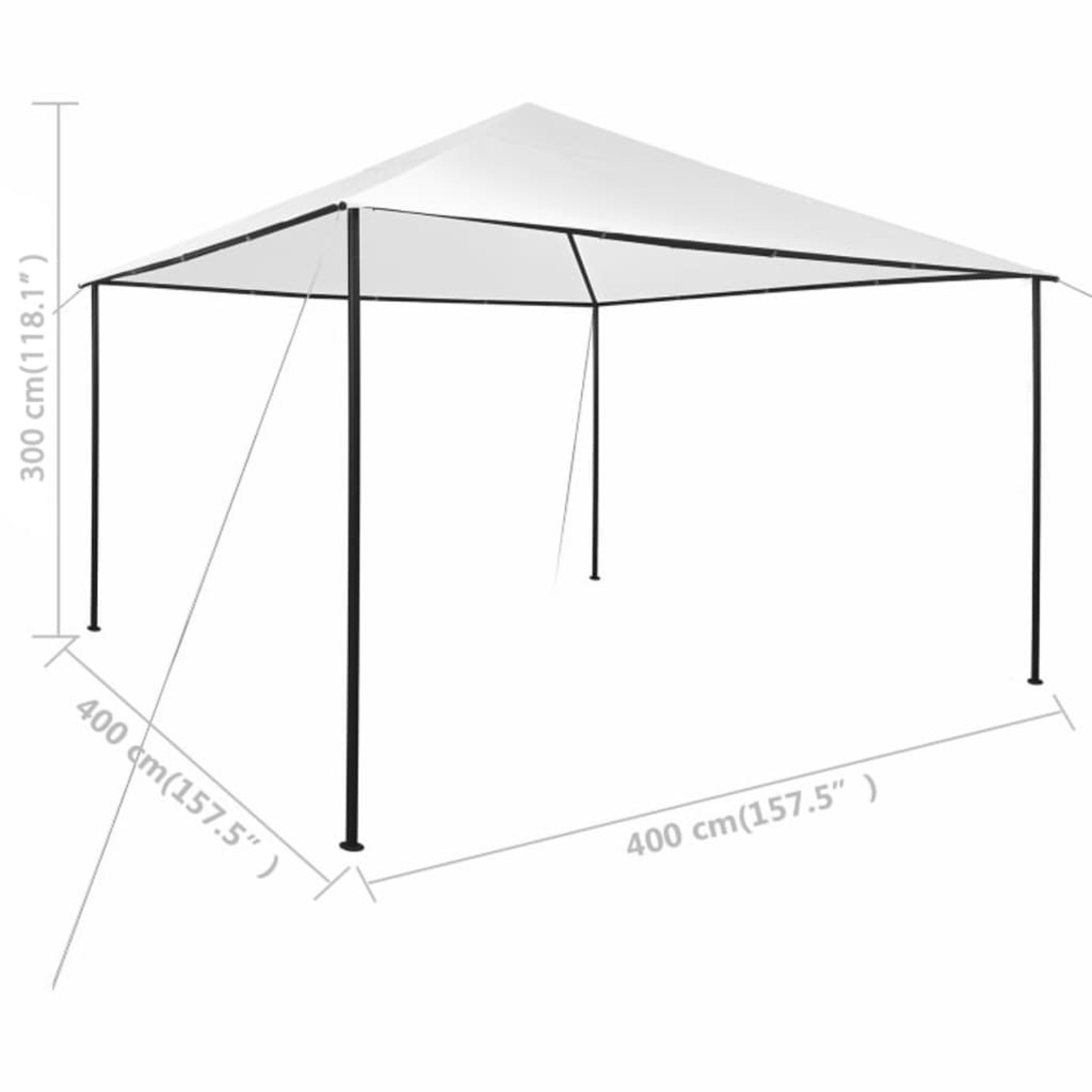 Andoer parcel,Party Tent 13.1'x13.1'x9.8' White 0.6Waterproof Tent Waterproof Tent 13.1'x13.1'x9.8' White 0.6 /ft² Tent Pop- Tent CanopyWaterproof PicnicSun Shelter