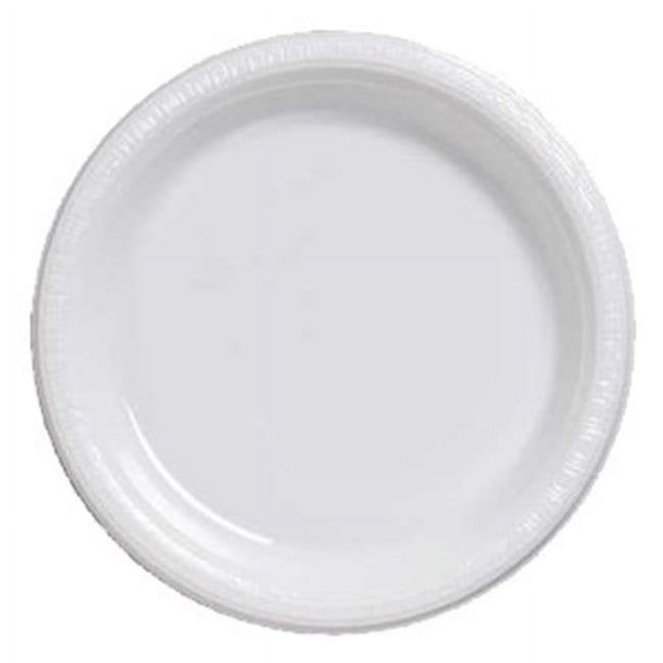 Group  7 in. Plastic Lunch Plate, White - 20 per Case - Case of 12