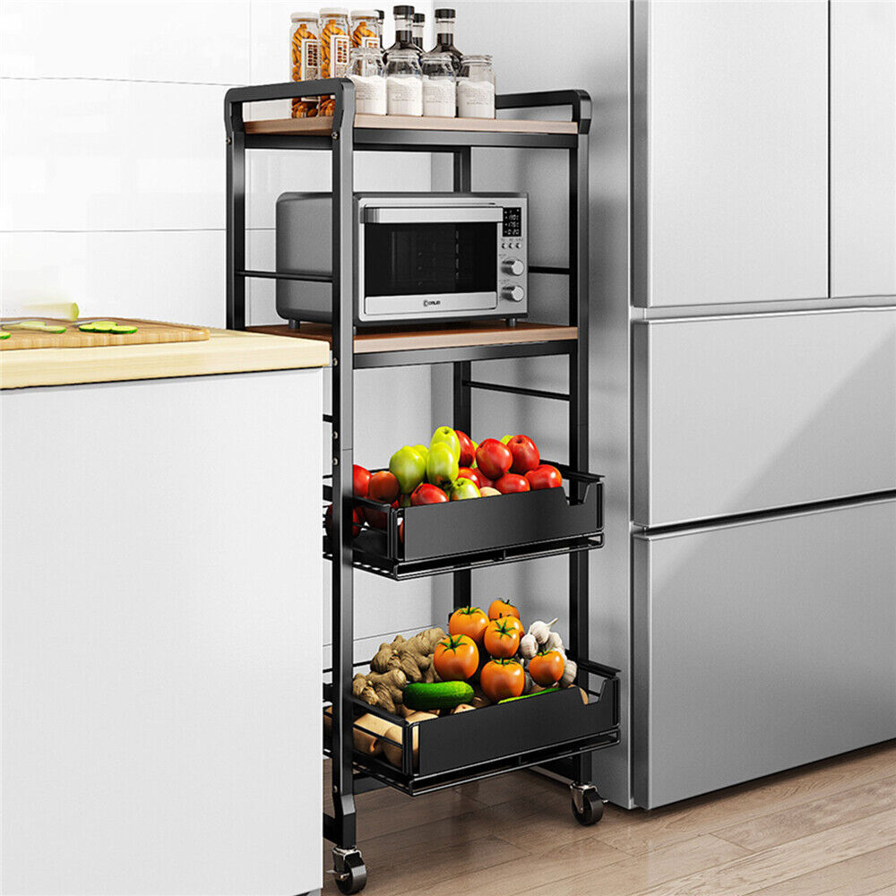 5-Tier Movable Bakers Racks Microwave Cart fit Kitchens  Heavy Duty Appliances