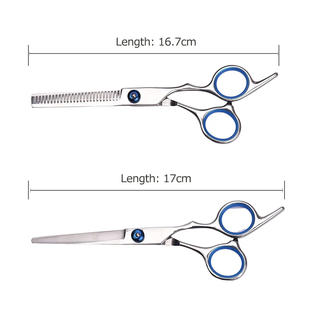 Hairdressing 13 PCS Stainless Steel Professional Barber Scissors Set Hair Trimmer Flat Cutting Shears Comb