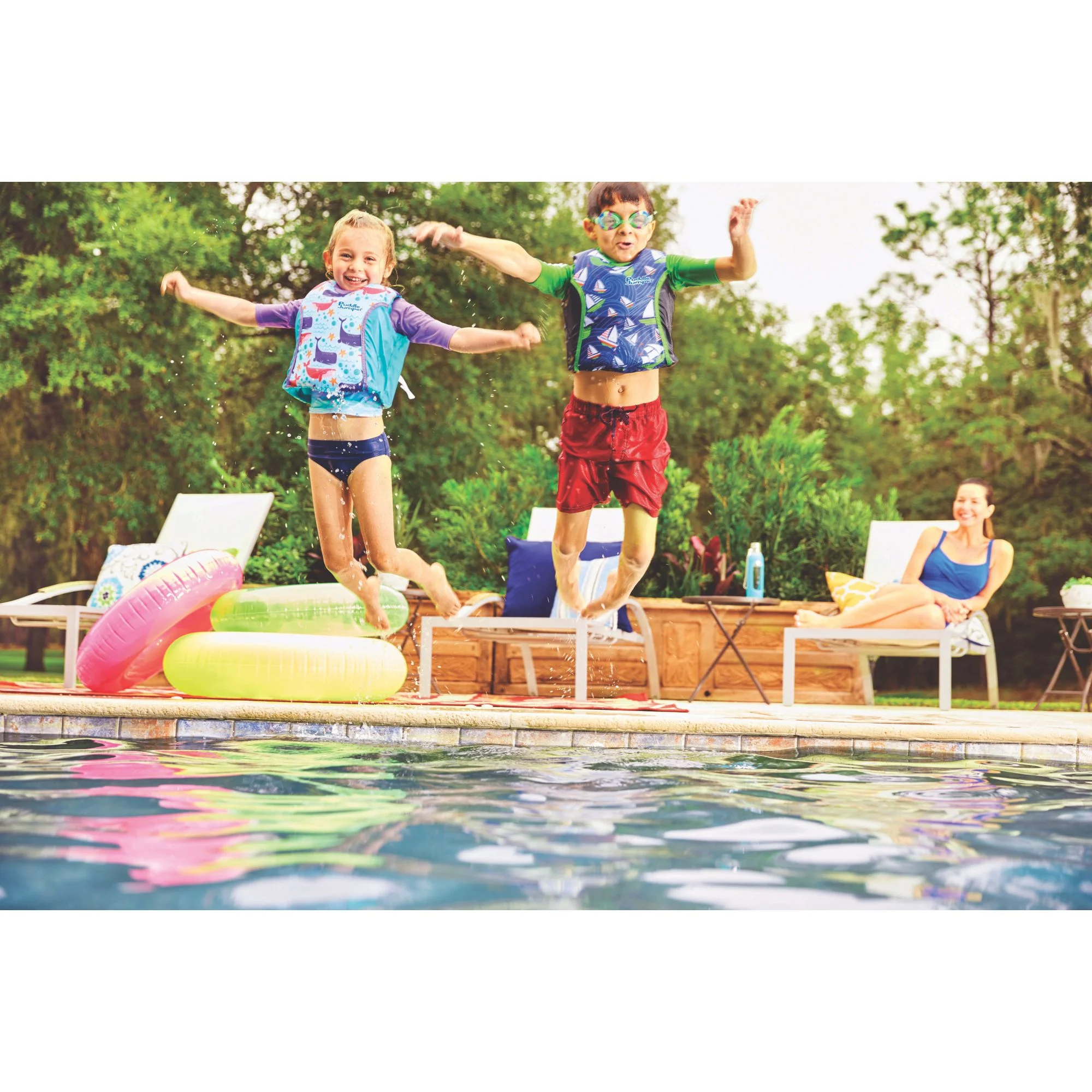 Puddle Jumper® Kids 2-in-1 Life Jacket and Rash Guard, Sailboats