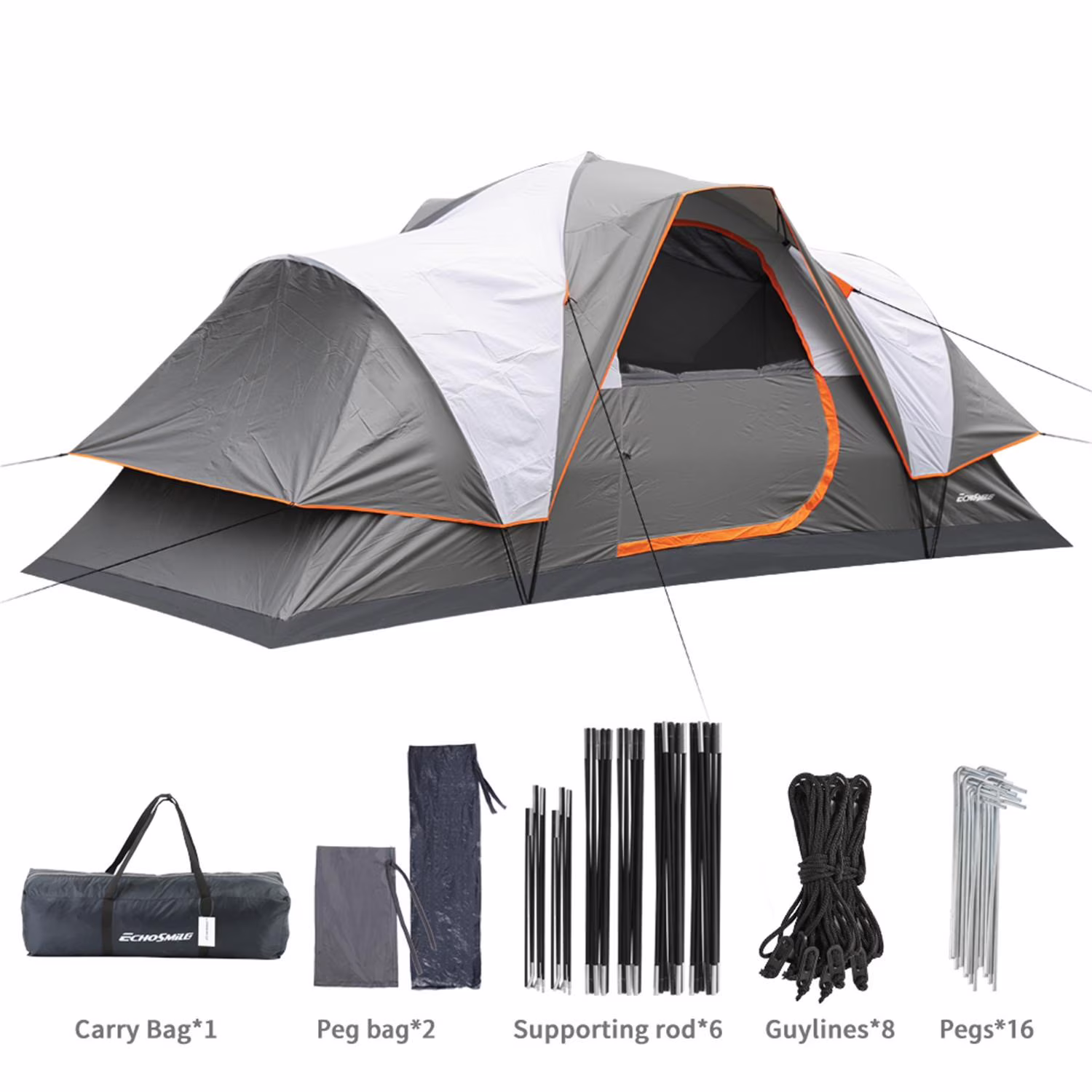 Terrui White And Grey Pop Up Tent For 5-8 People TER-LTT320WGR