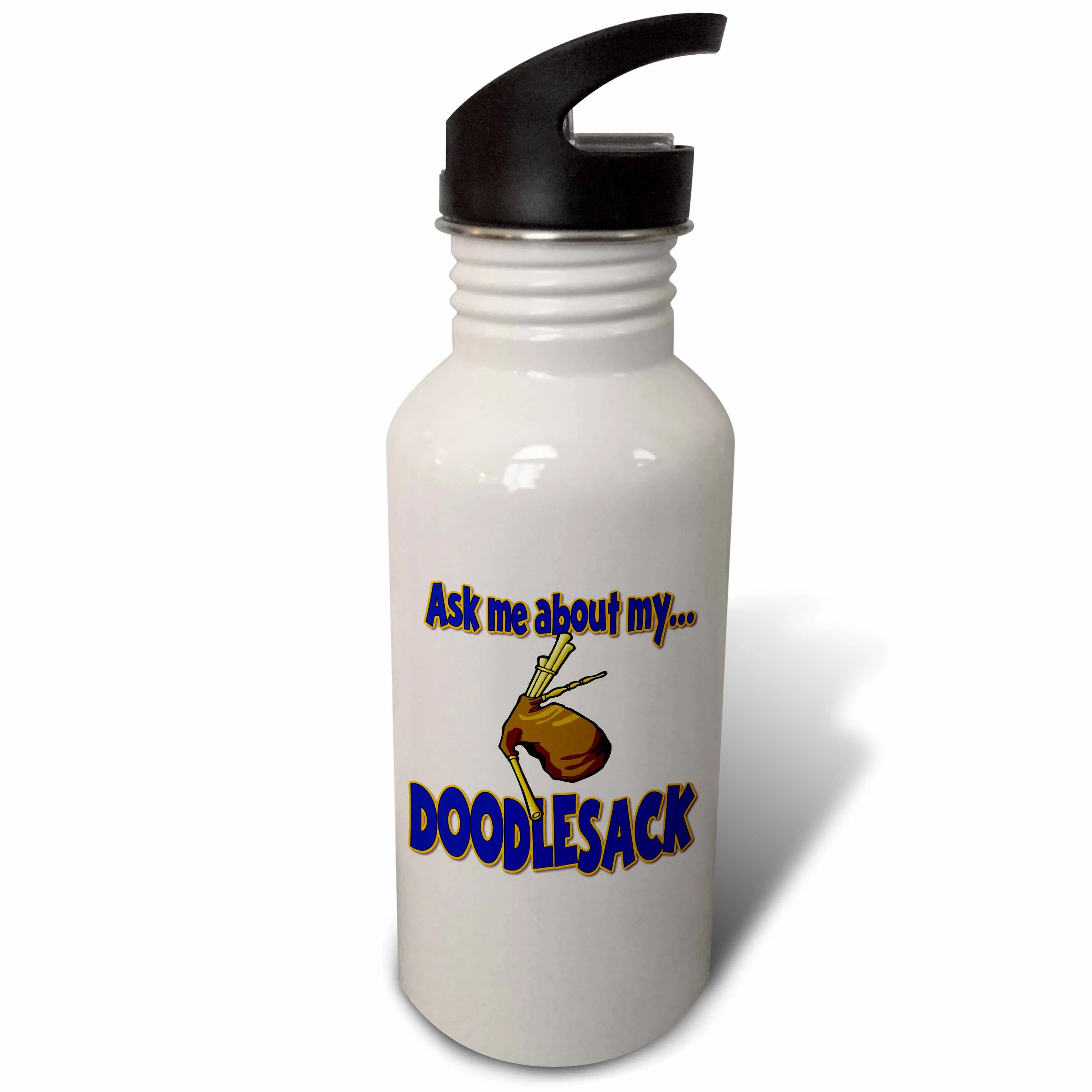 Ask Me About My Doodlesack bagpipes Funny Design 21 oz Sports Water Bottle wb-160880-1
