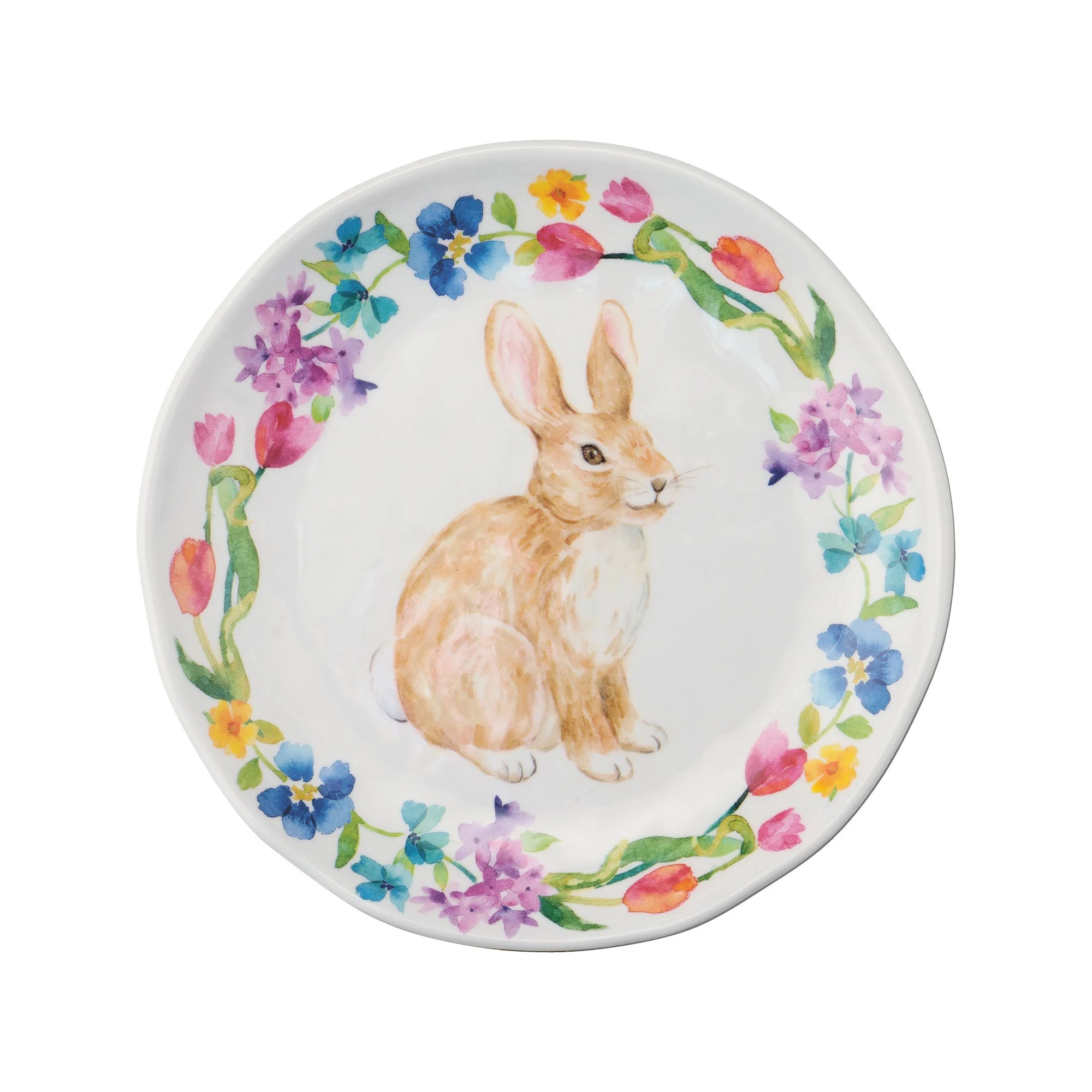 Gourmet Art 4-Piece 6 Inch Melamine Serving Plates Appetizer Plates Dessert Plates (Hello Easter)