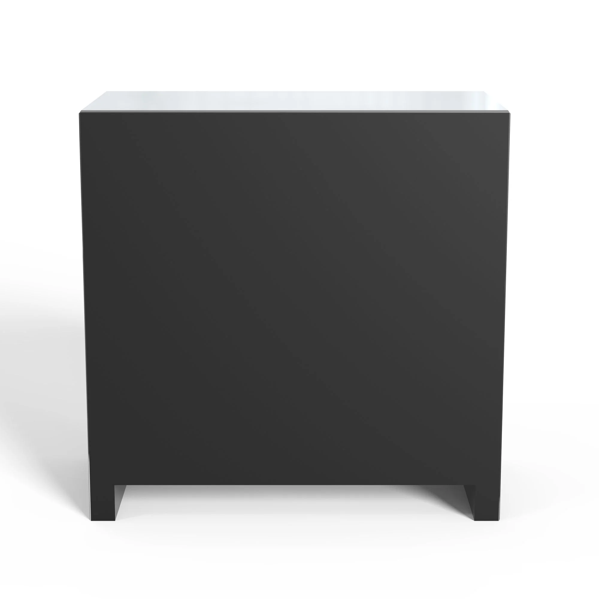 Luxury Mirrored Accent Cabinet Buffet Sideboard Storage 2-Diamonds Shining Door Chest with 2 Drawers Silver