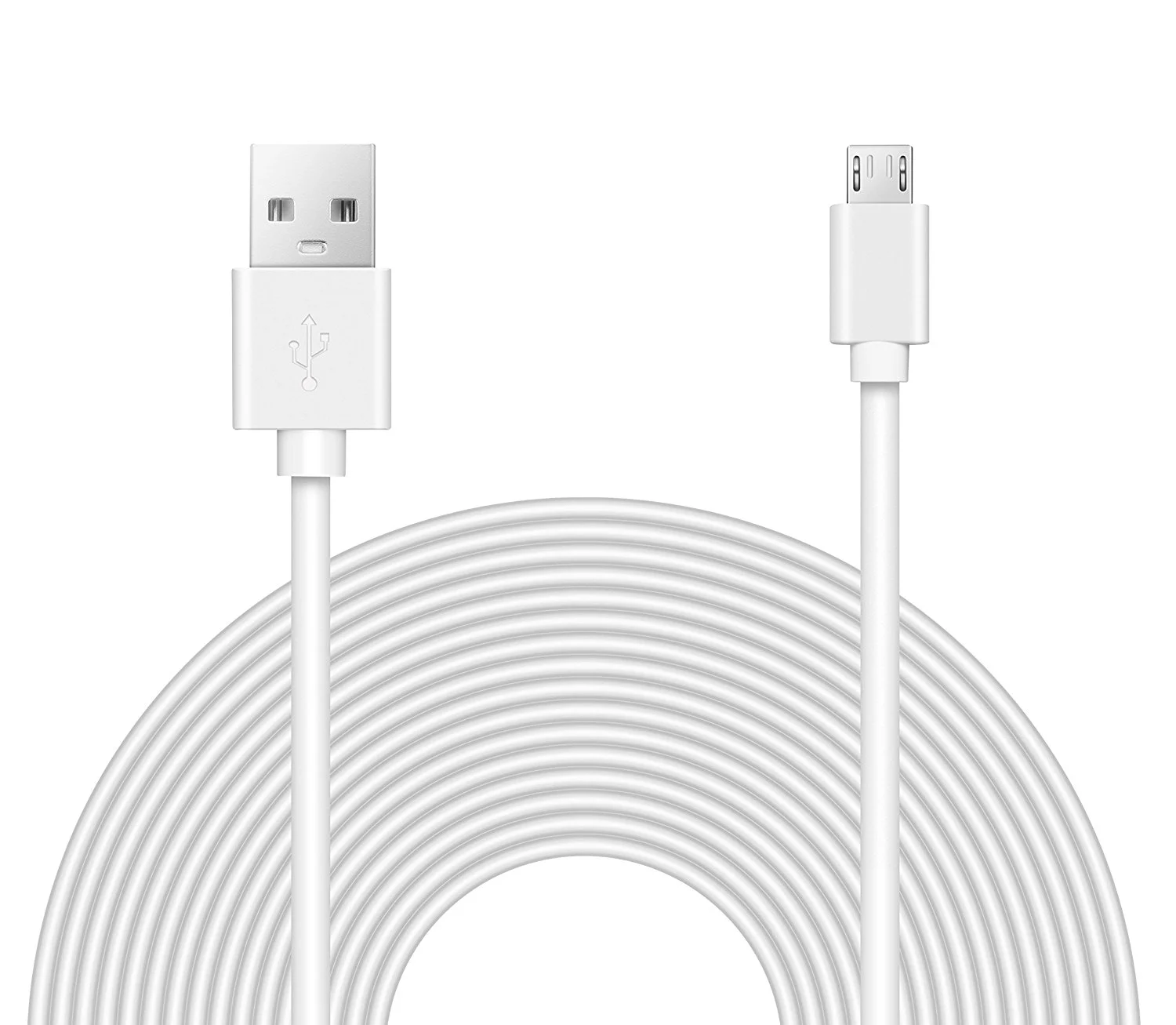 OMNIHIL 2-Port Car Charger with (32FT) 2.0 High Speed USB Cable for INTEY Bike Light LED Bicycle Lights - WHITE